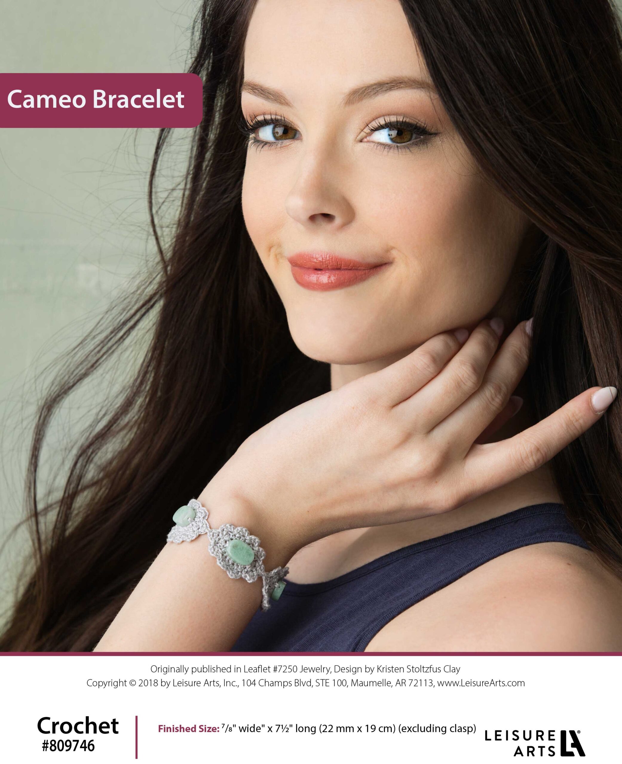 Leisure Arts Jewelry To Crochet Cameo Bracelet ePattern