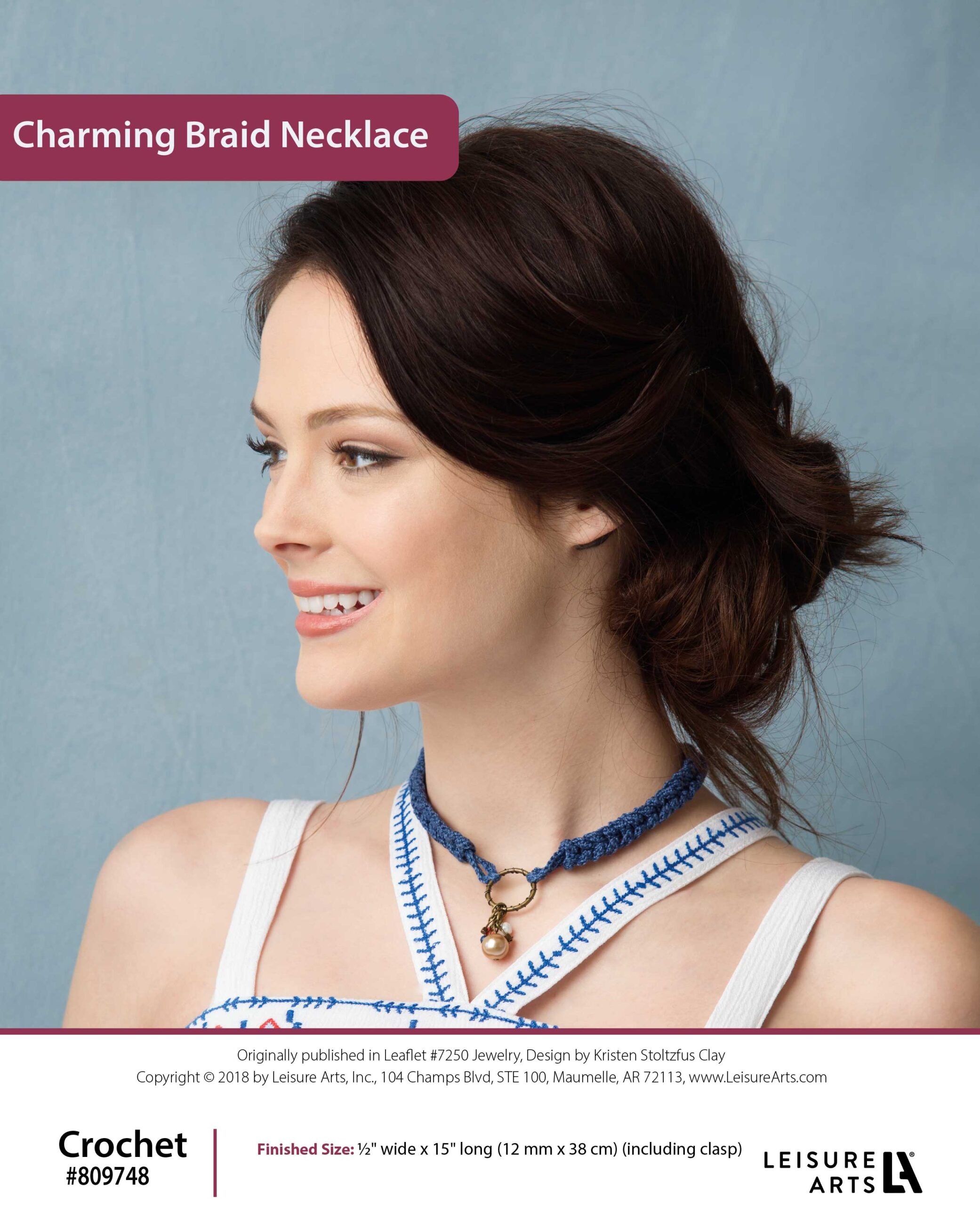 Leisure Arts Jewelry To Crochet Charming Braid Necklace ePattern