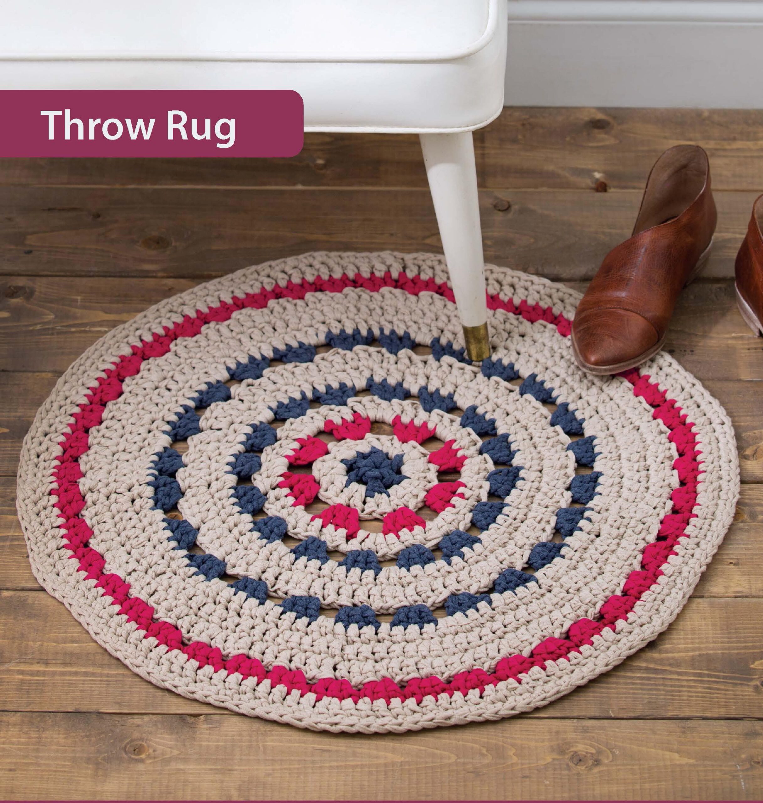 Leisure Arts Quick Crochet Home Decor Throw Rug ePattern
