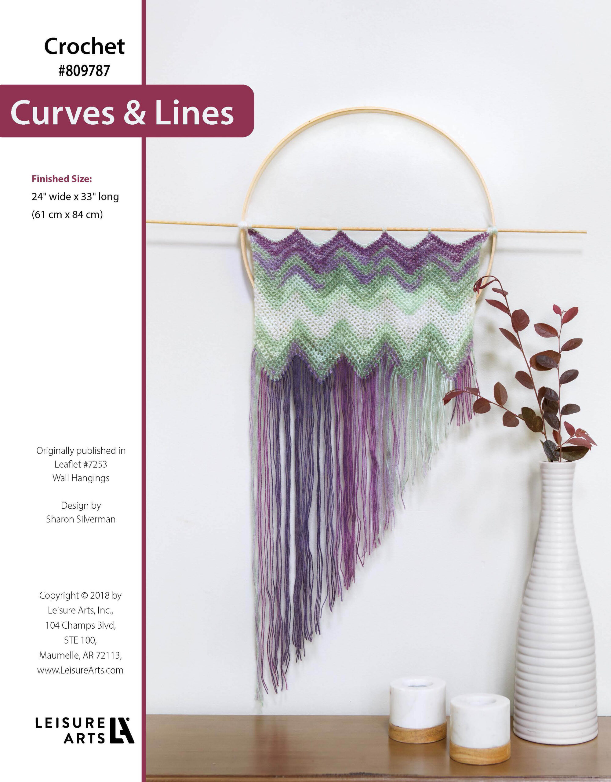Leisure Arts Wall Hangings Curves Lines Crochet ePattern