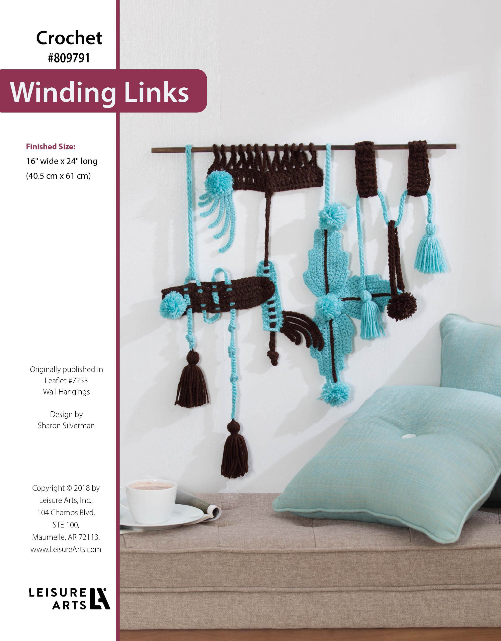 Leisure Arts Wall Hangings Winding Links Crochet ePattern