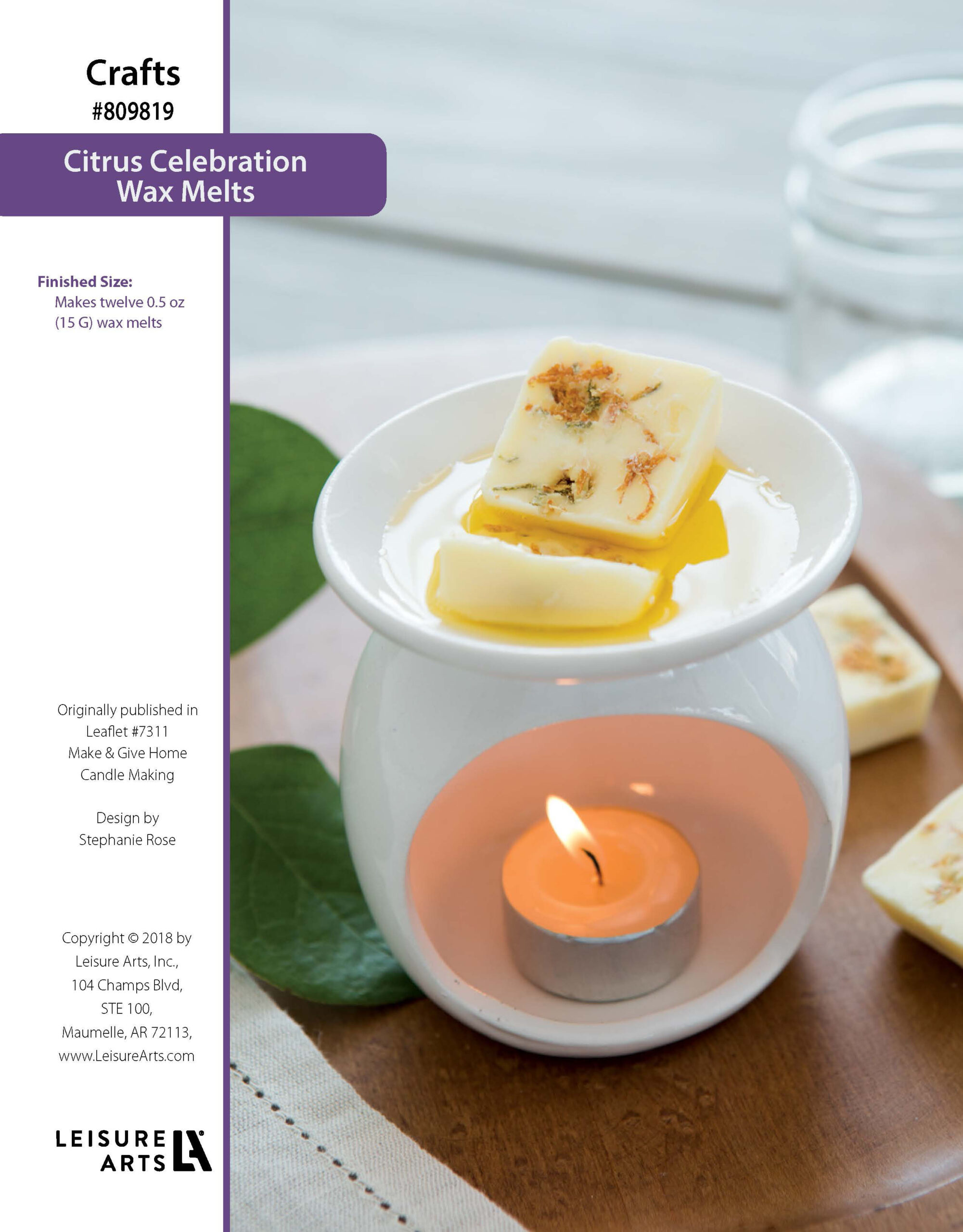 Leisure Arts Make Give Home Candle Making Citrus Celebration ePattern