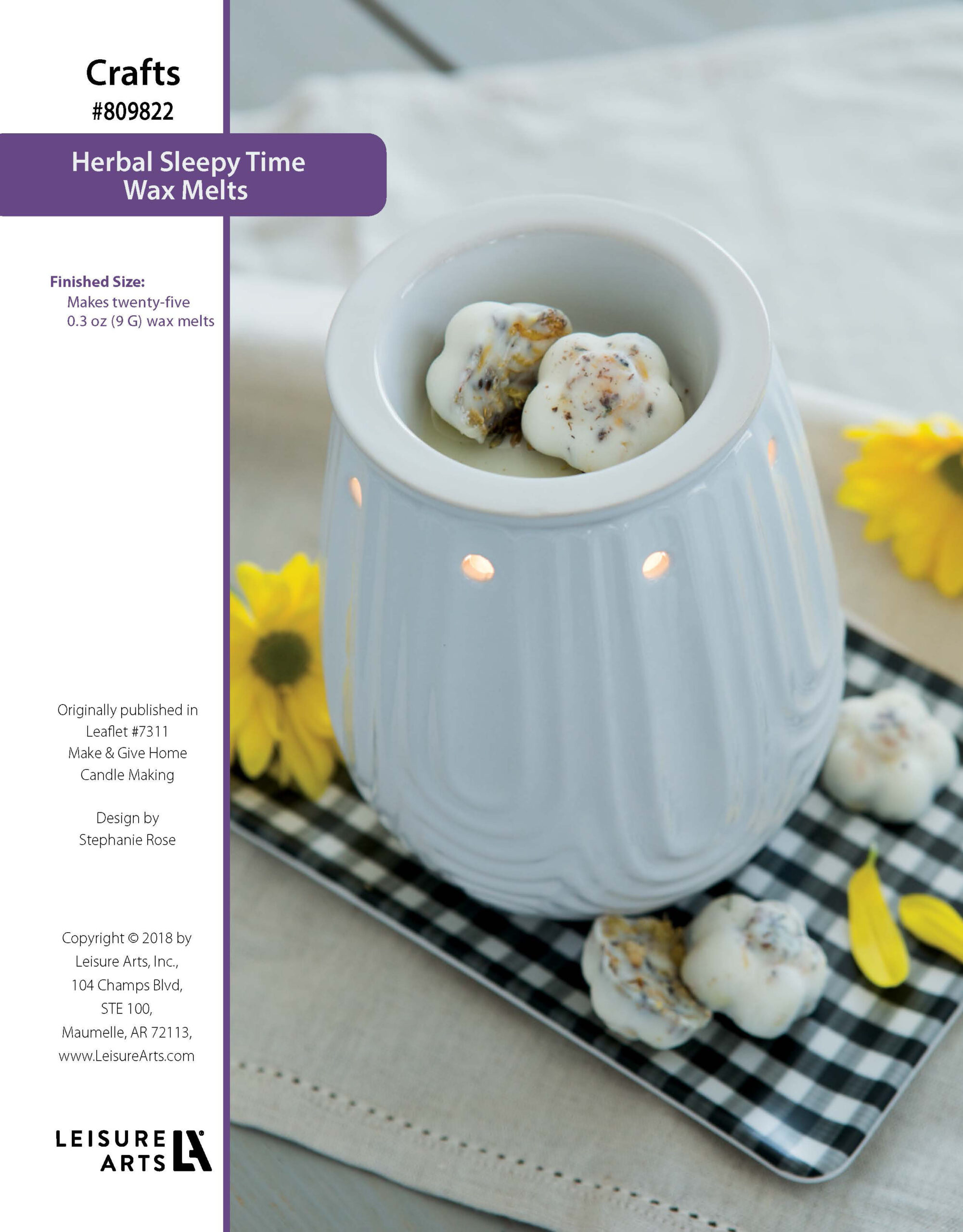 Leisure Arts Make Give Home Candle Making Sleepy Time Wax Melts ePattern