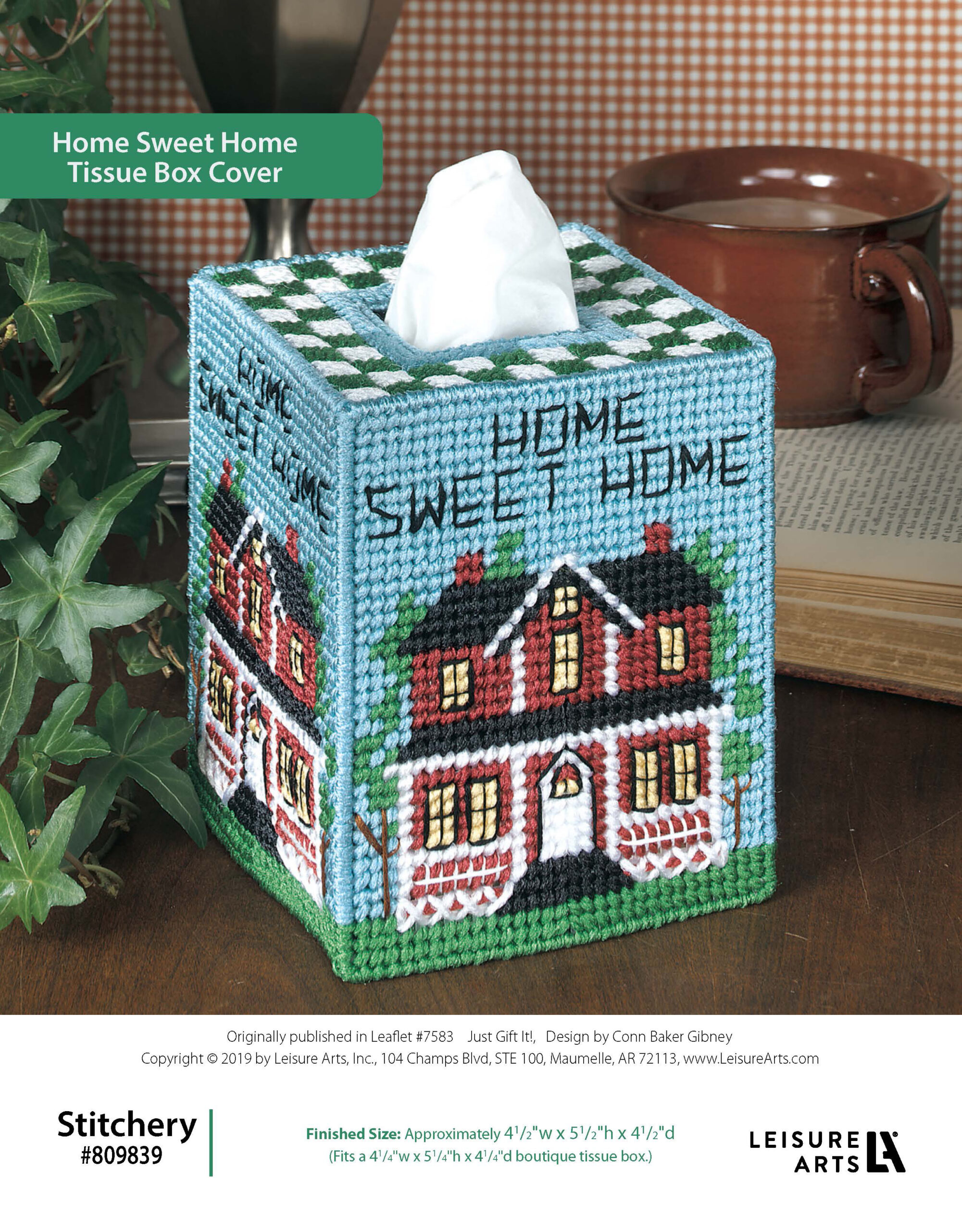 Leisure Arts Just Gift It Home Sweet Home Cover Plastic Canvas ePattern