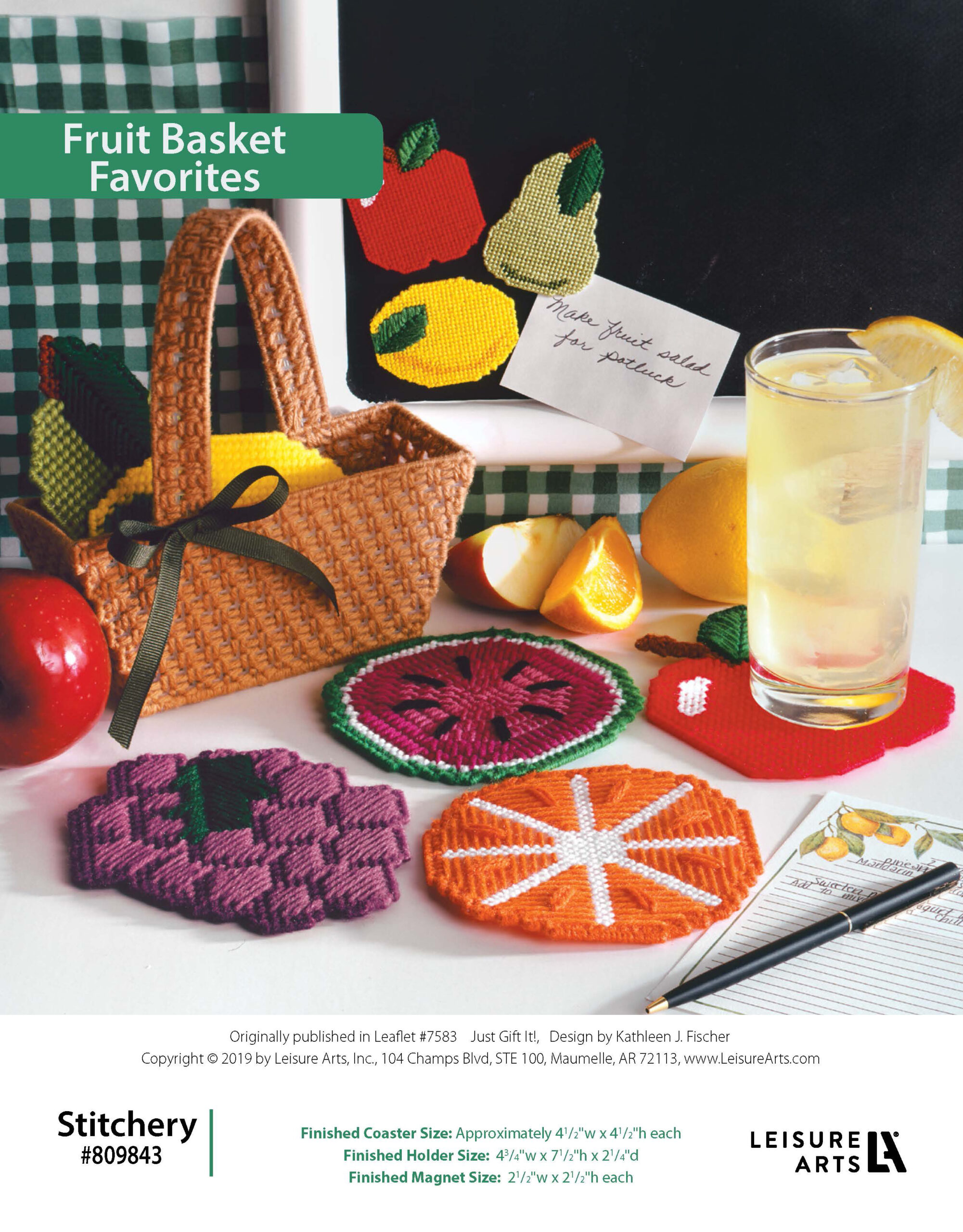Leisure Arts Just Gift It Fruit Basket Favorites Plastic Canvas ePattern