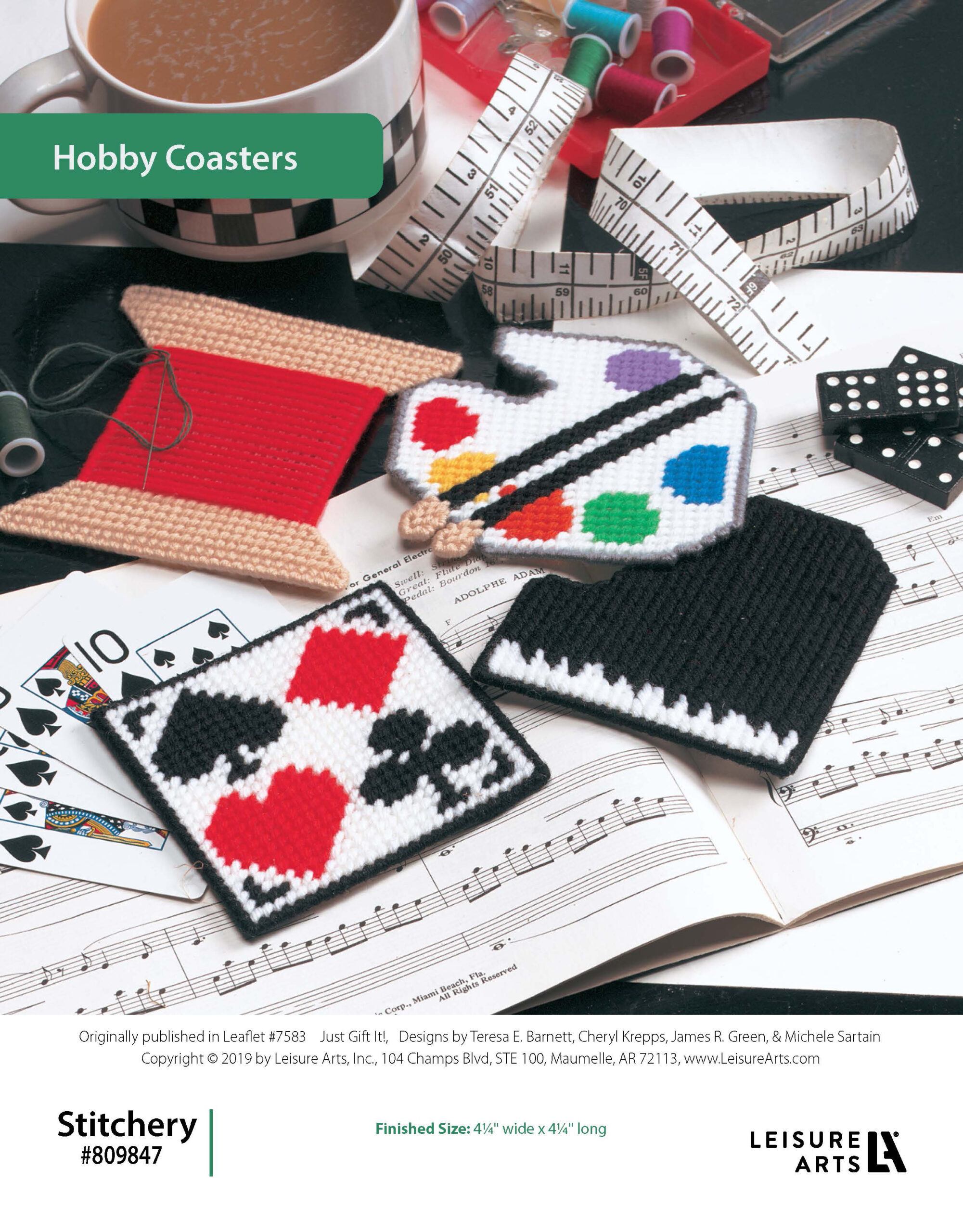 Leisure Arts Just Gift It Hobby Coasters Plastic Canvas ePattern