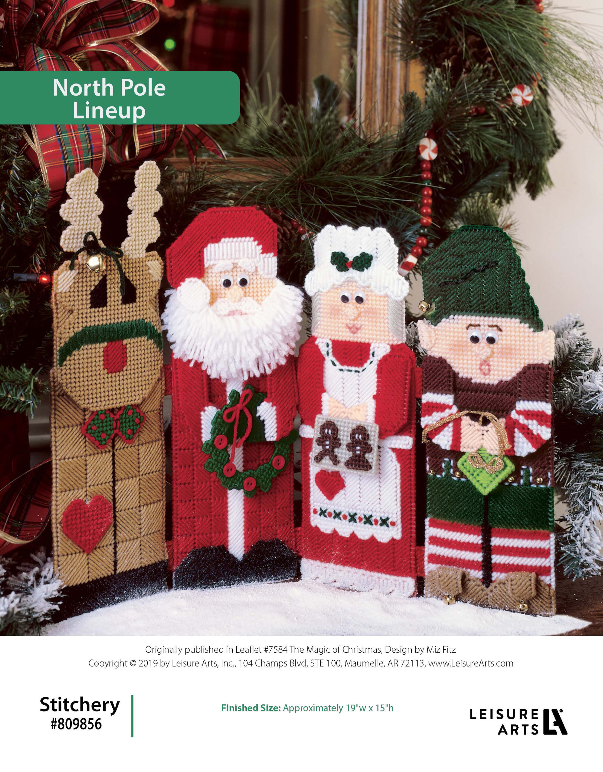 Leisure Arts The Magic Of Christmas North Pole Lineup Plastic Canvas ePattern