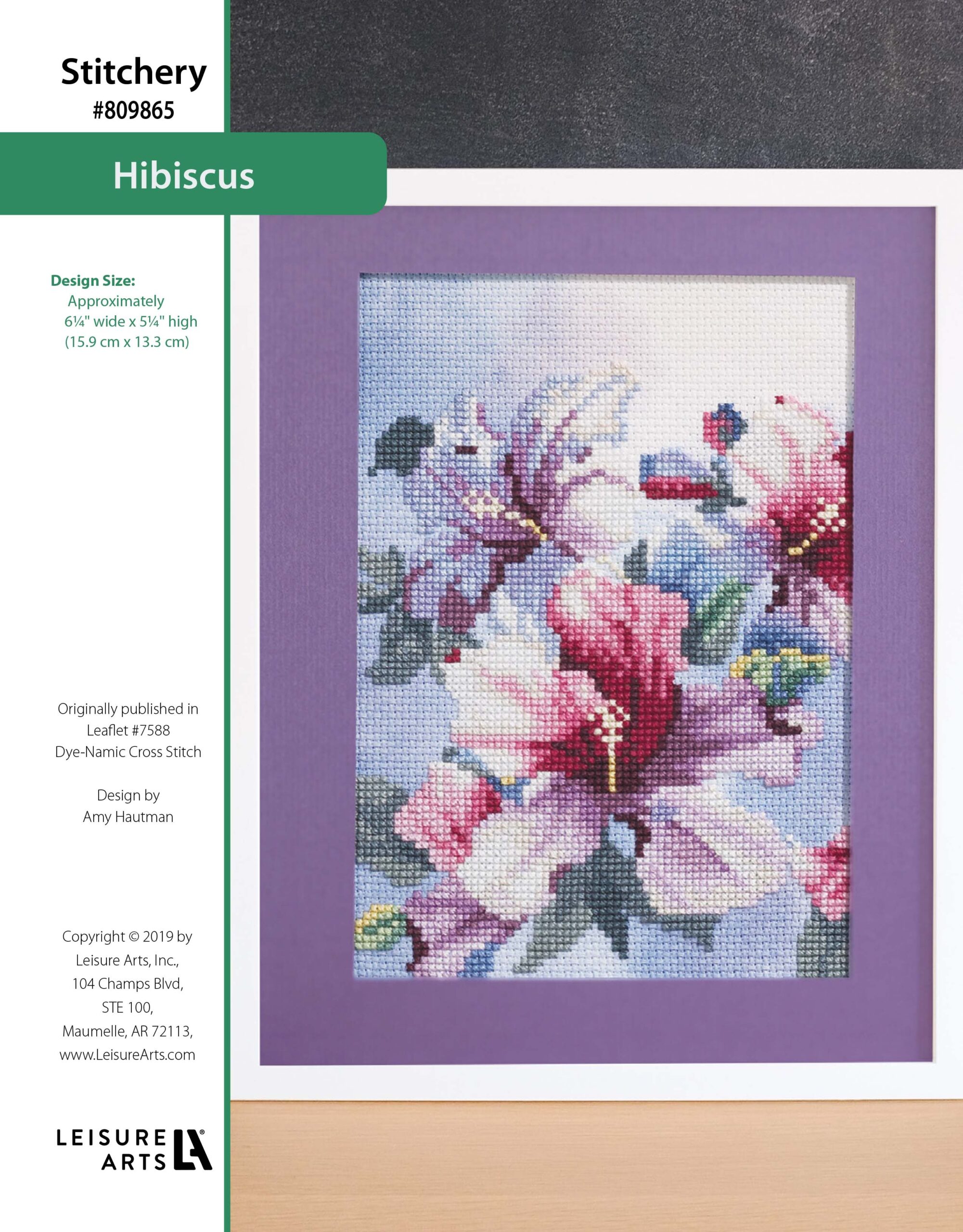 Leisure Arts DyeNamic Cross Stitch Hibiscus ePattern