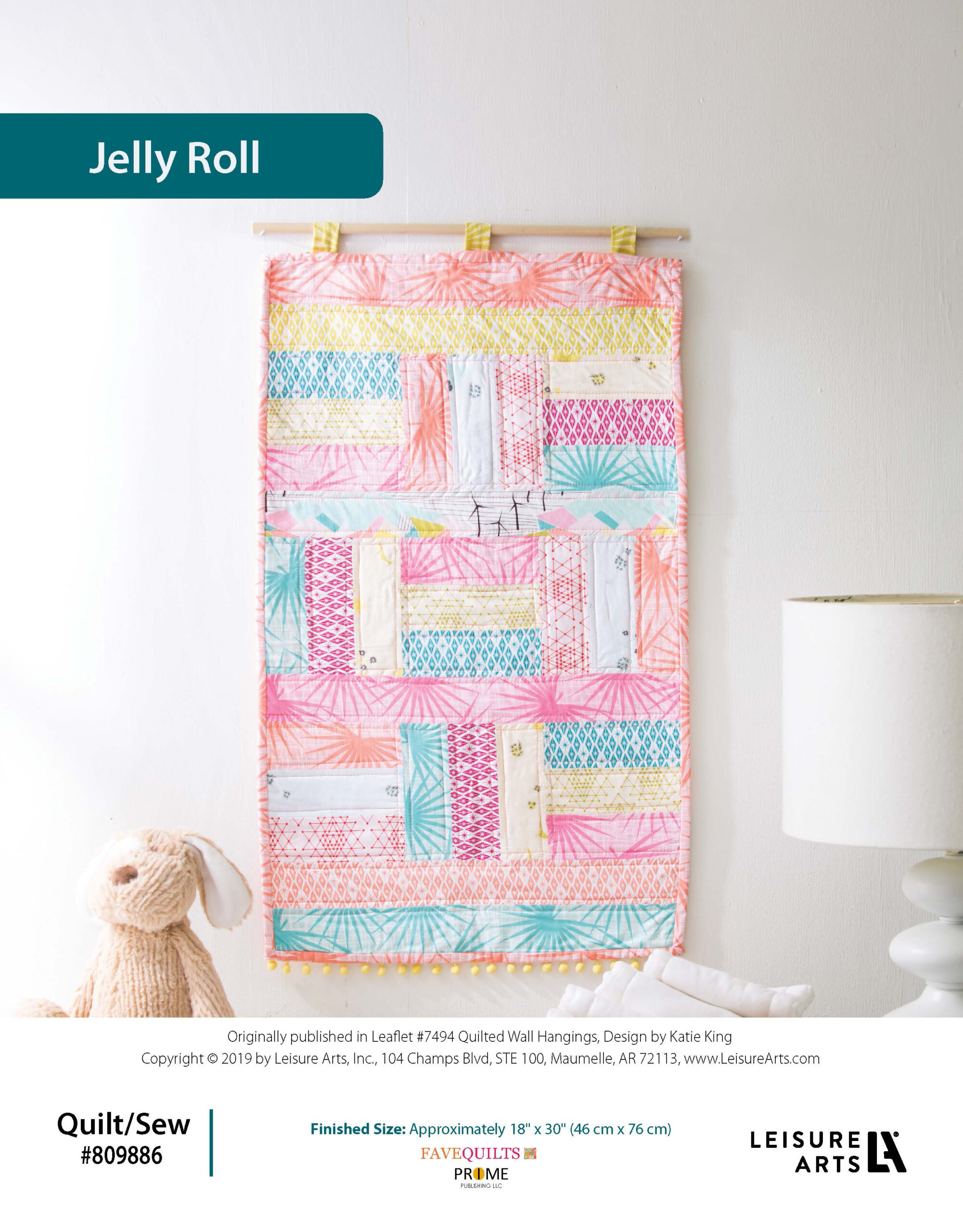Leisure Arts ePattern Quilted Wall Hanging Jelly Roll