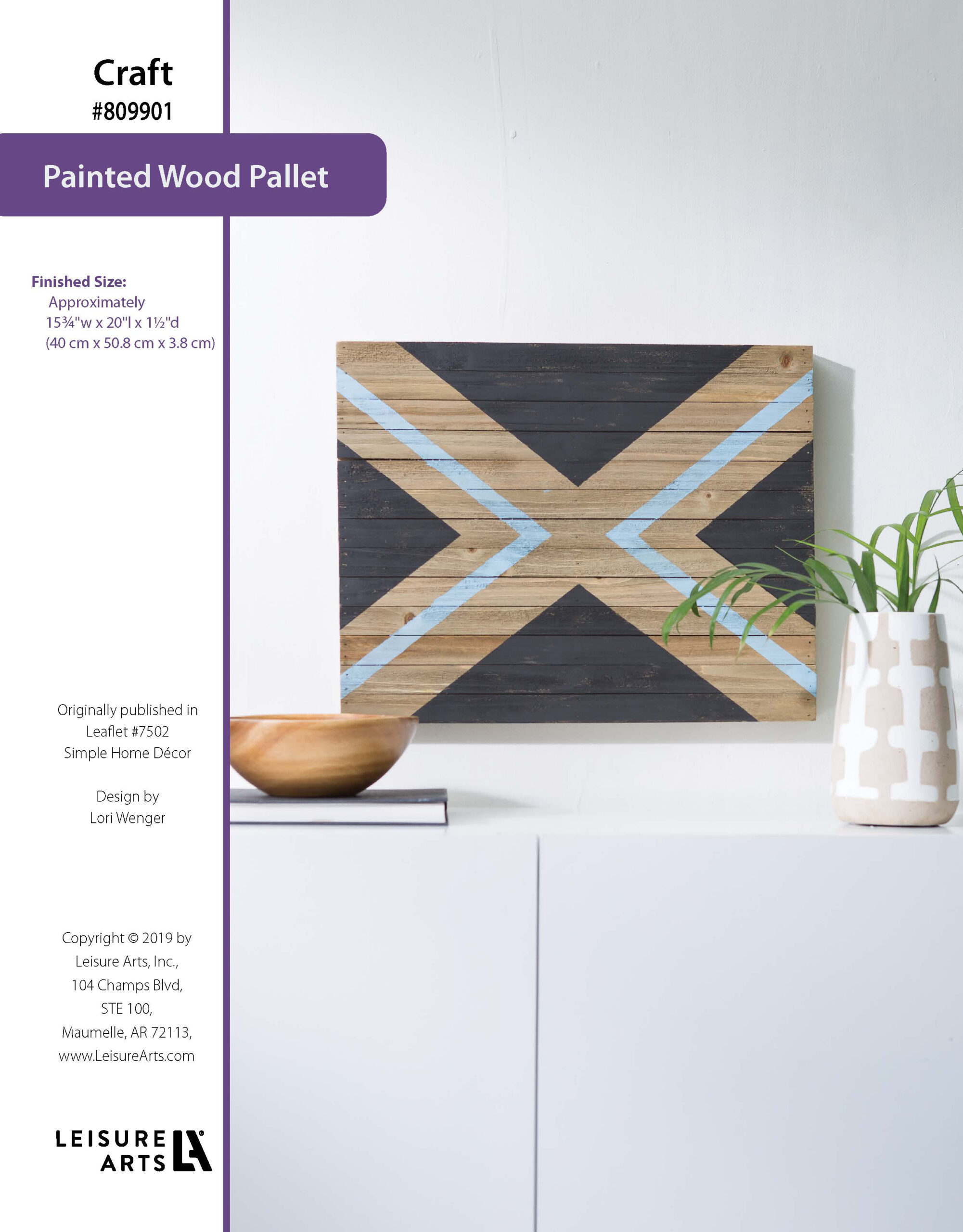 Leisure Arts ePattern Simple Home Decor Painted Wood Pallet