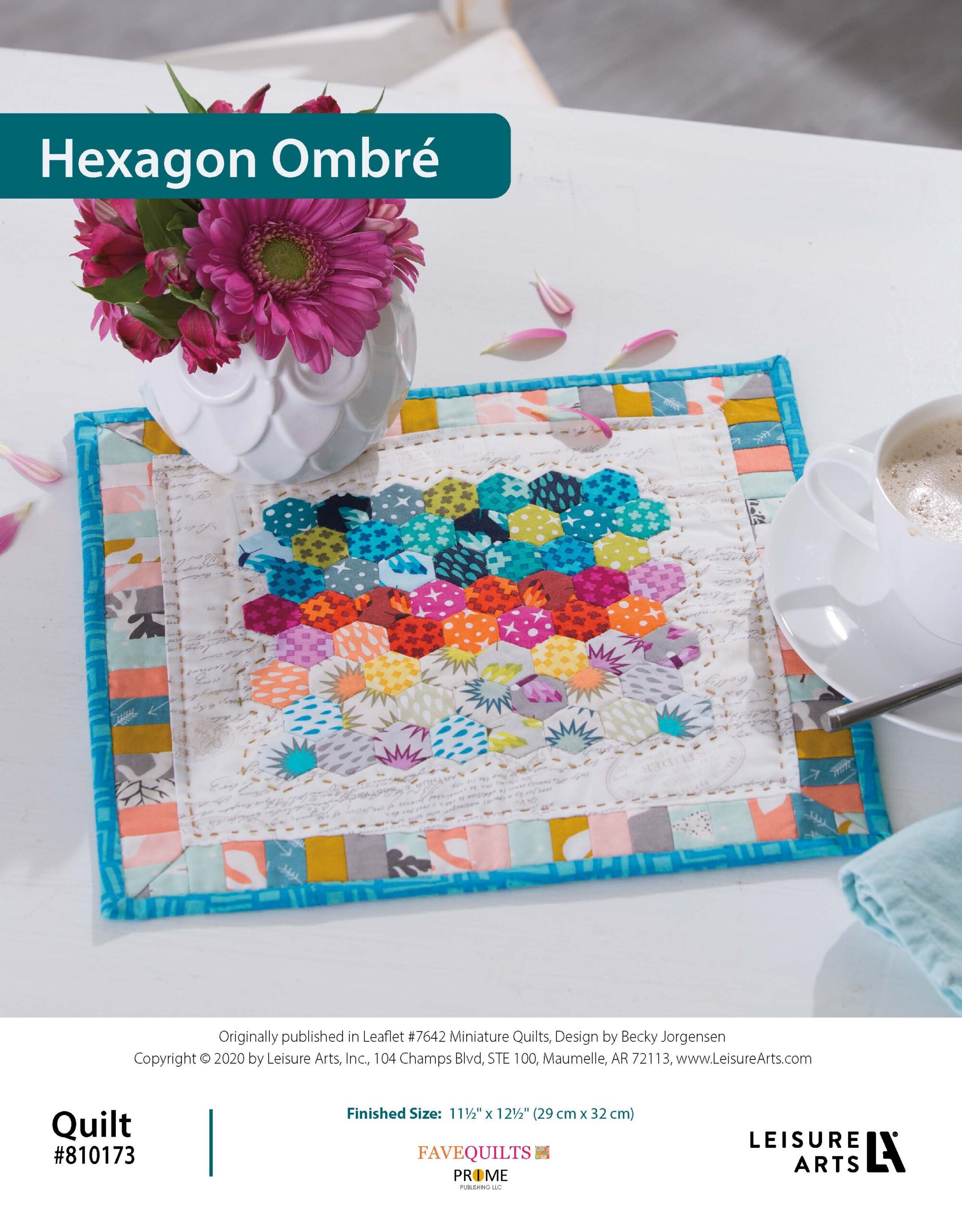 Leisure Arts Miniature Quilts Hexagon OmbrÃƒÂ© ePattern