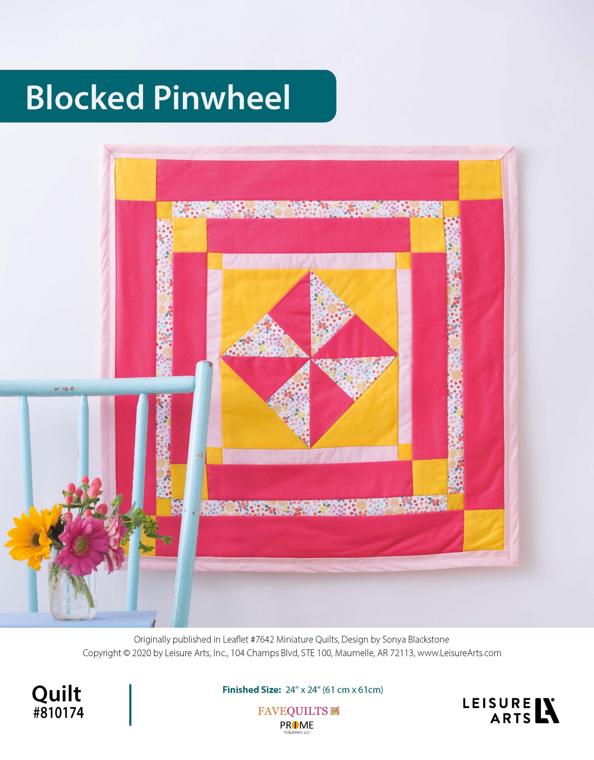 Leisure Arts Miniature Quilts Blocked Pinwheel ePattern