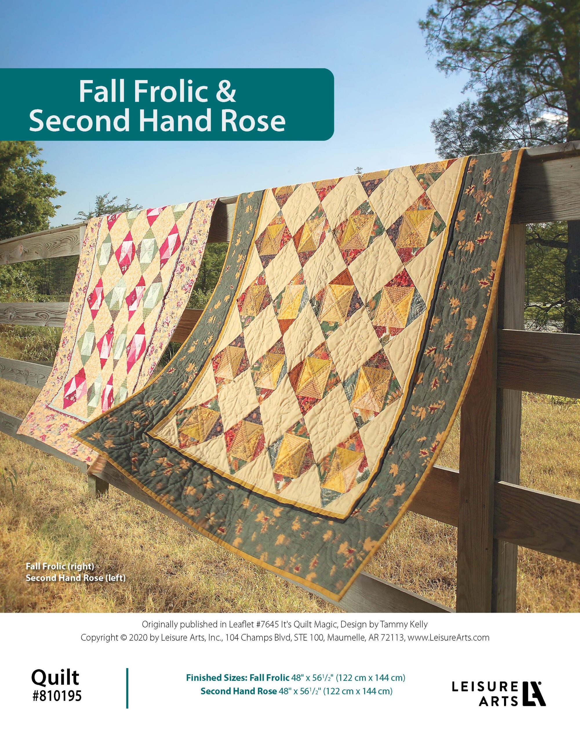 Leisure Arts Its Quilt Magic Fall Frolic Second Hand Rose ePattern