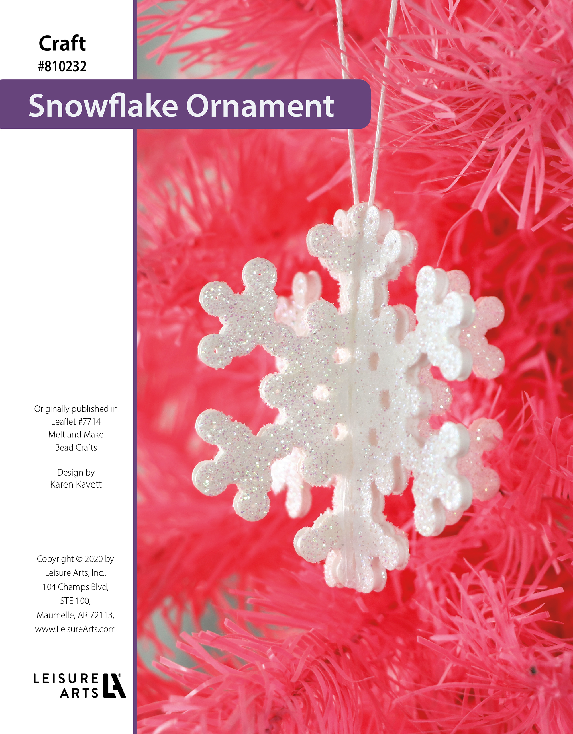 Leisure Arts ePattern Melt And Make Bead Snowflake Ornament