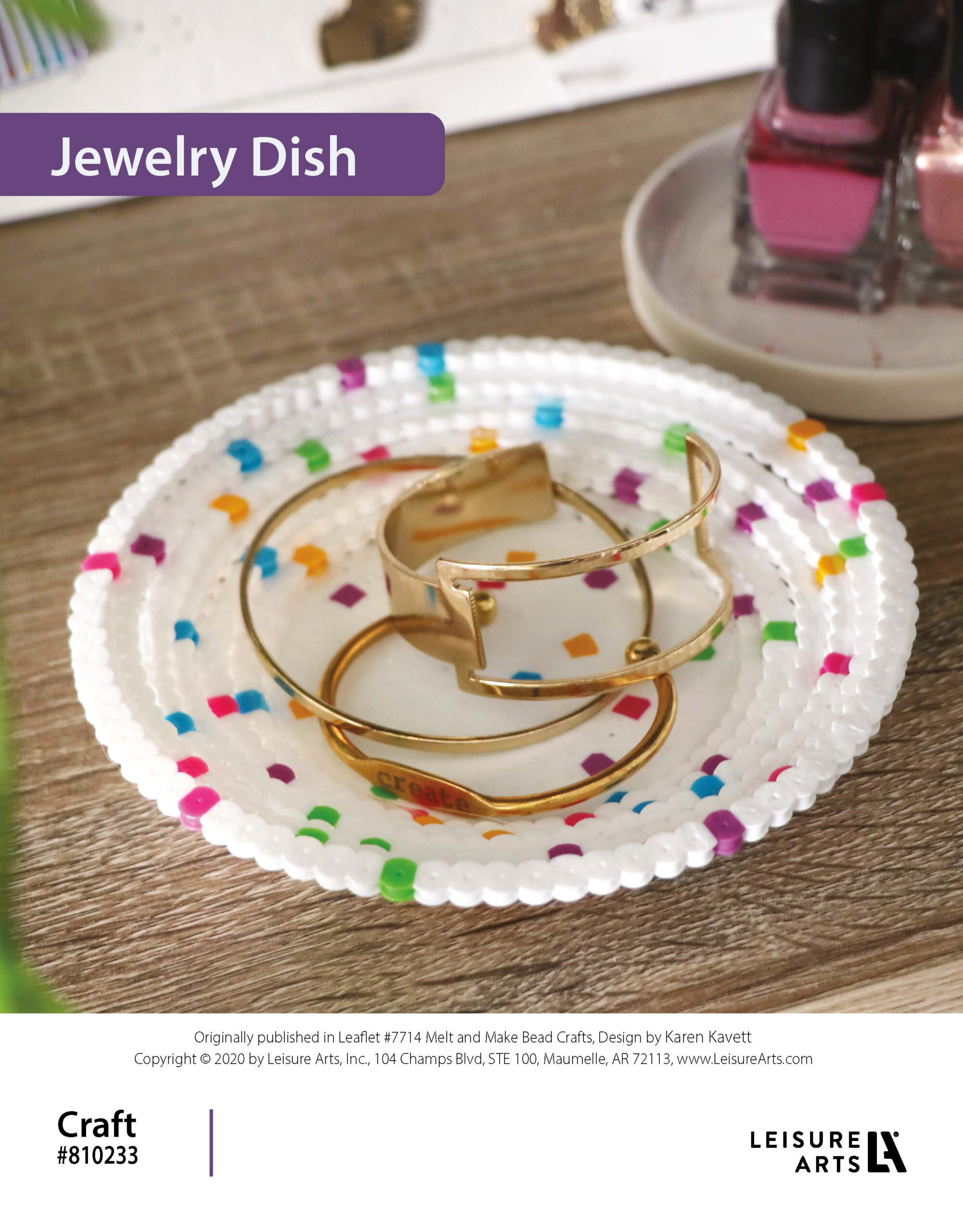 Leisure Arts ePattern Melt And Make Bead Jewelry Dish