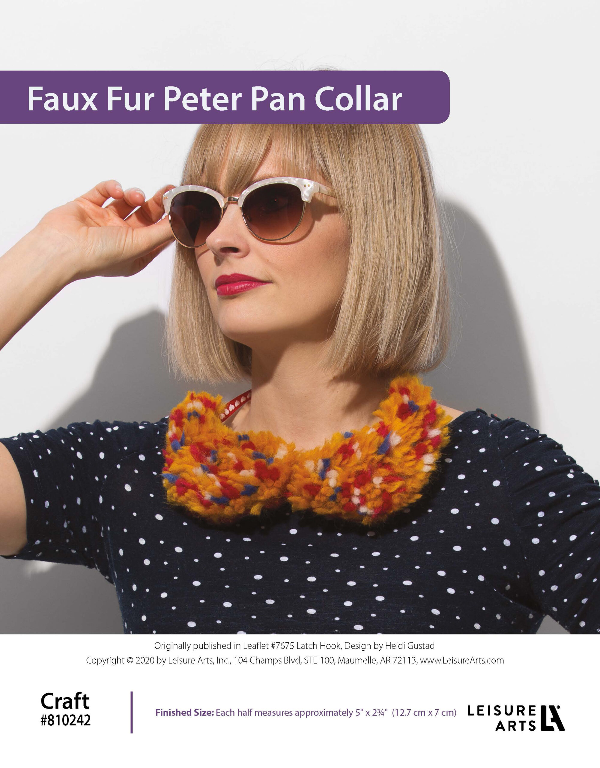 Leisure Arts ePattern Latch Hook Faux Fur Peter Pan Collar
