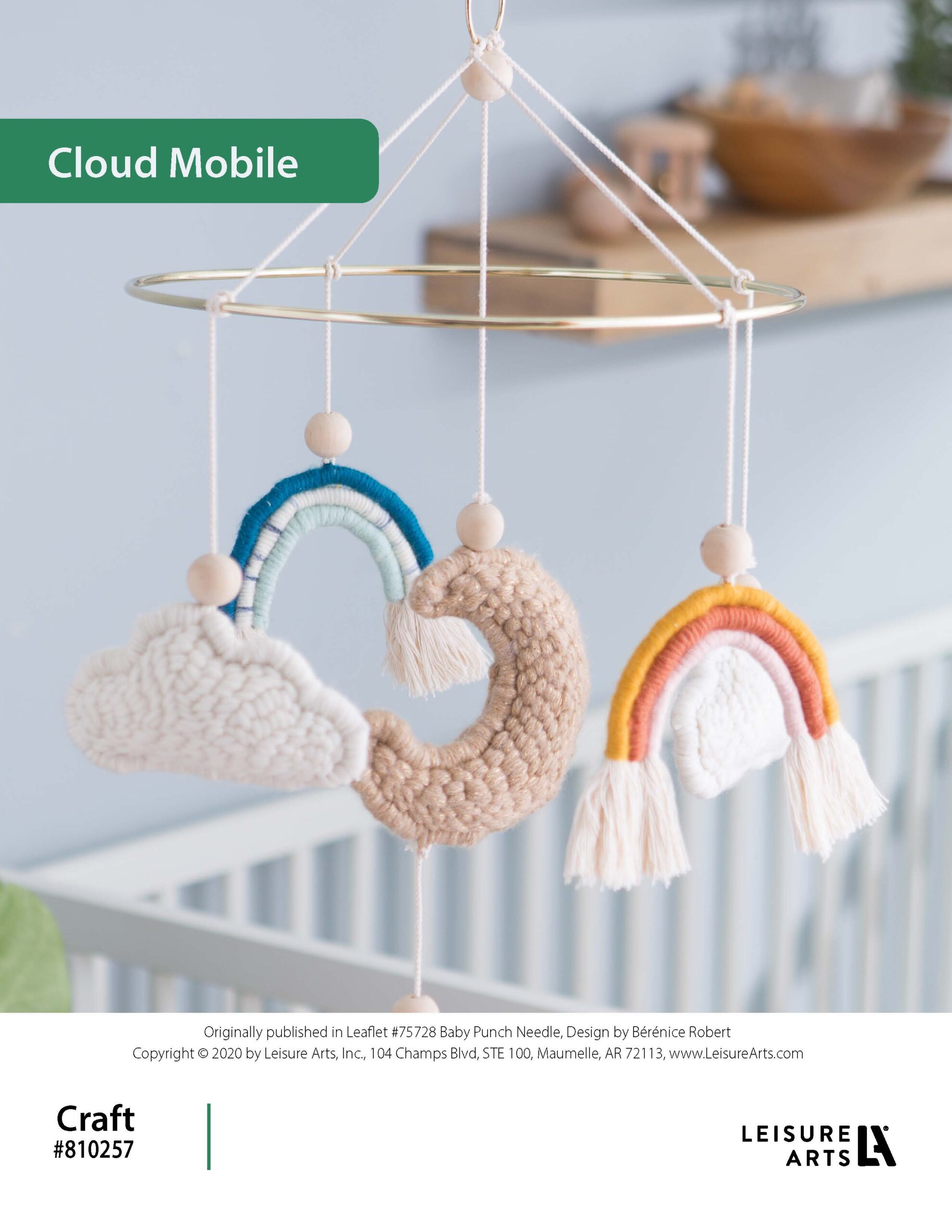 Leisure Arts Baby Punch Needle Cloud Mobile ePattern