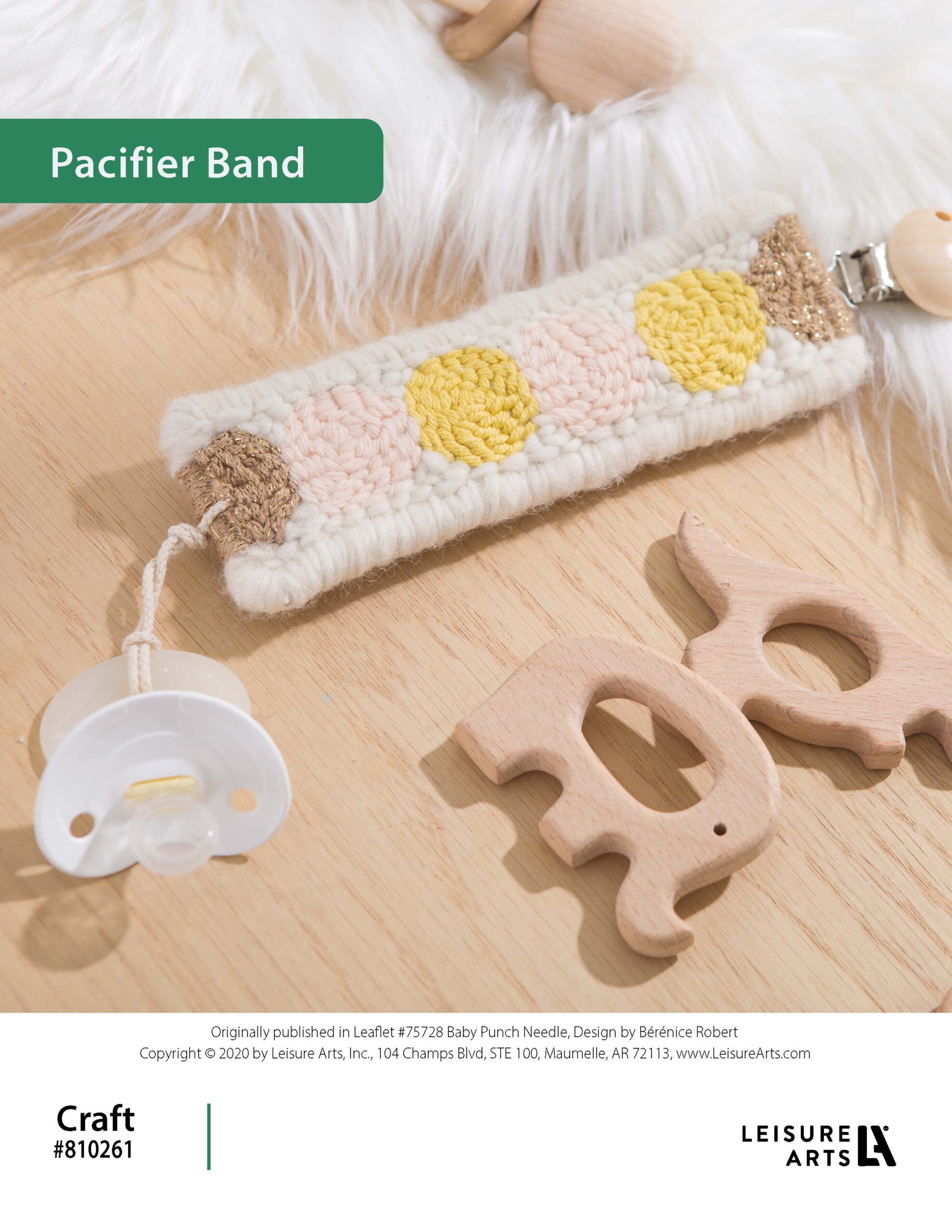Leisure Arts Baby Punch Needle Pacifier Band ePattern
