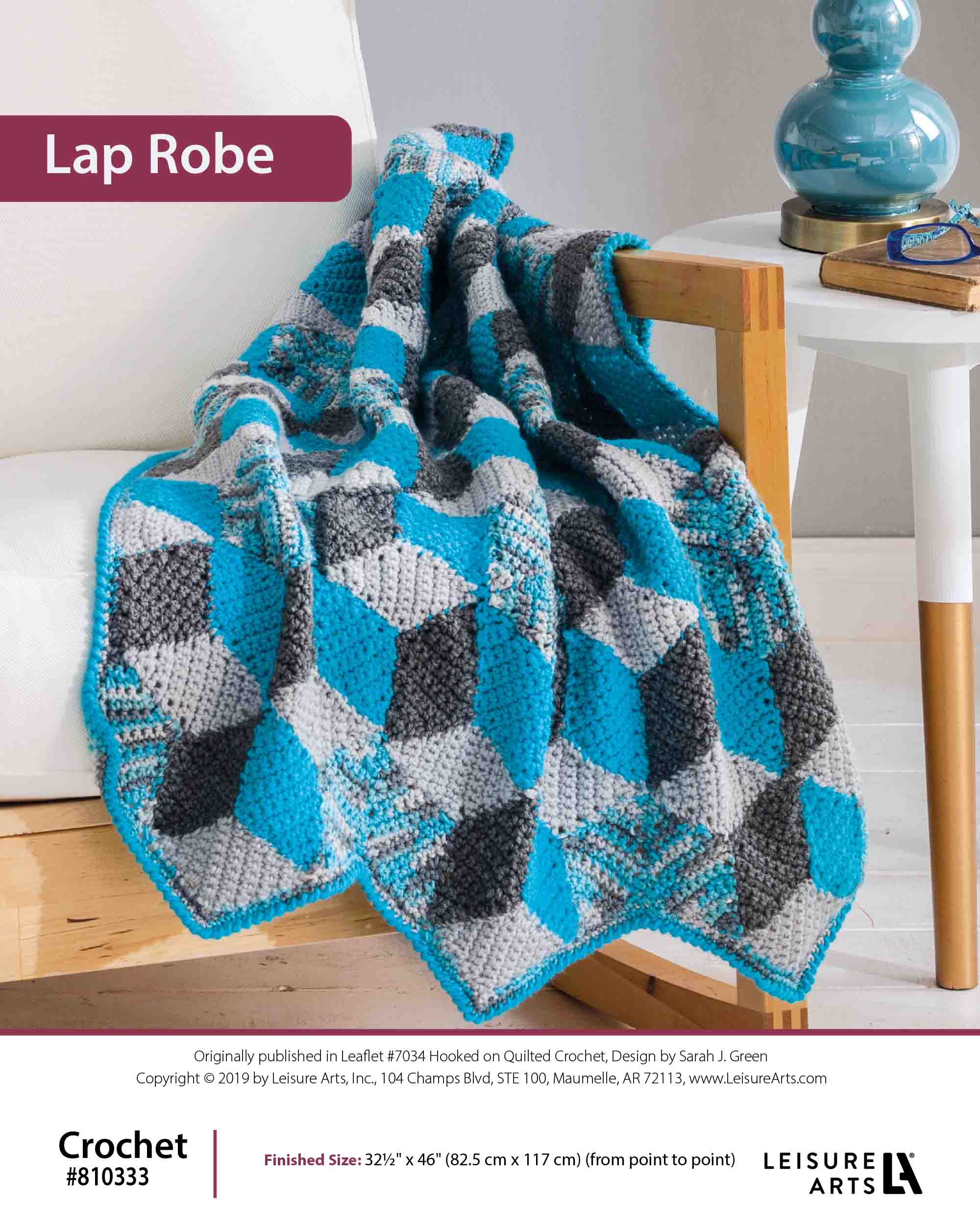 Leisure Arts Hooked On Quilted Crochet Lap Robe ePattern