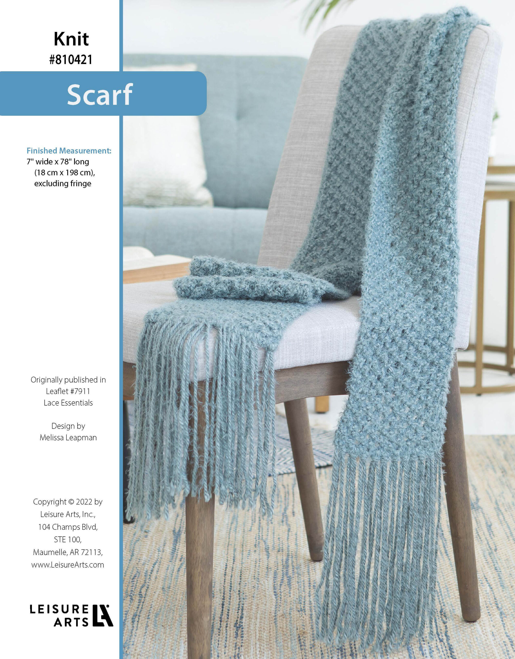 Leisure Arts Lace Essentials Scarf Knit ePattern