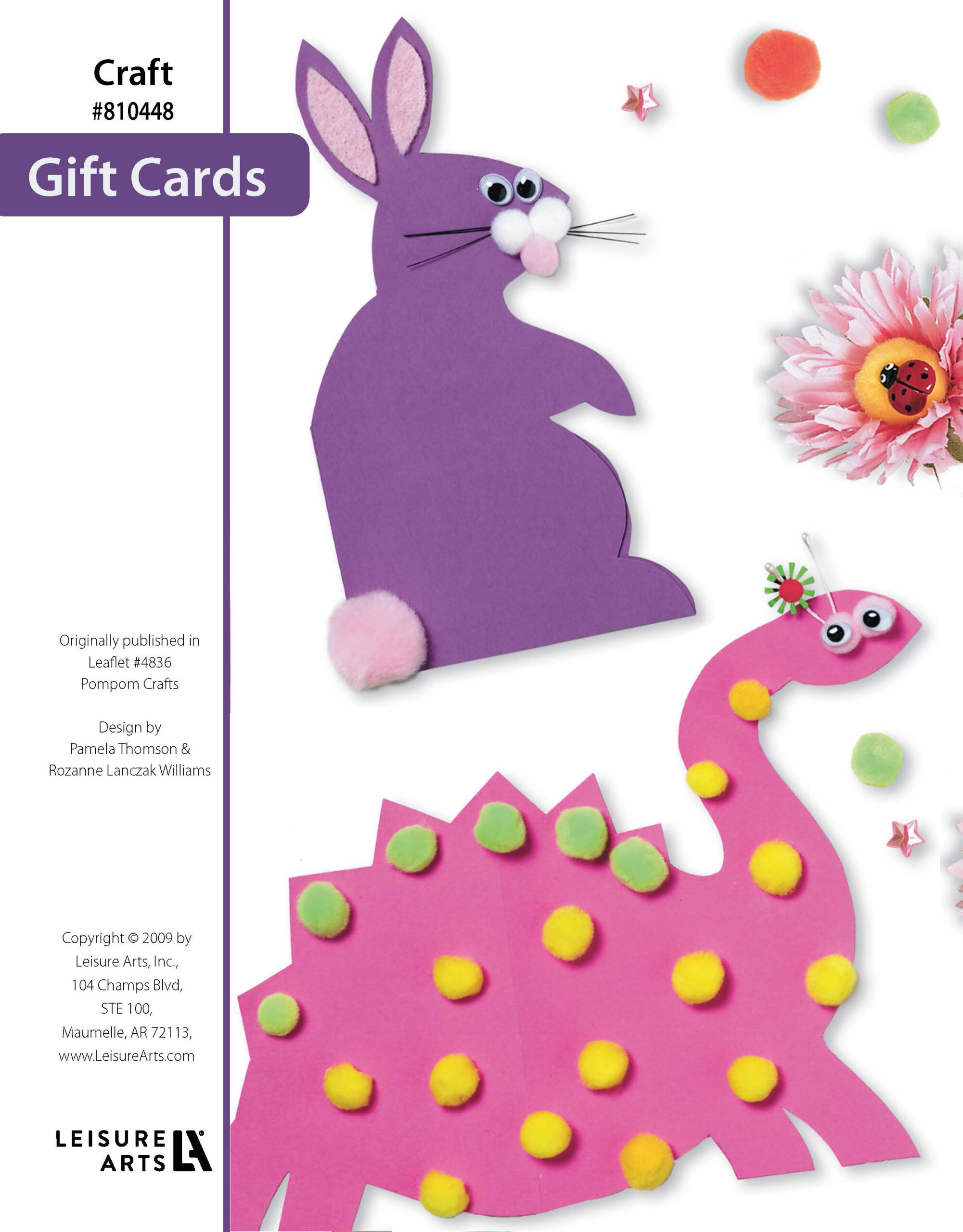 Leisure Arts Pompom Crafts Gift Cards ePattern