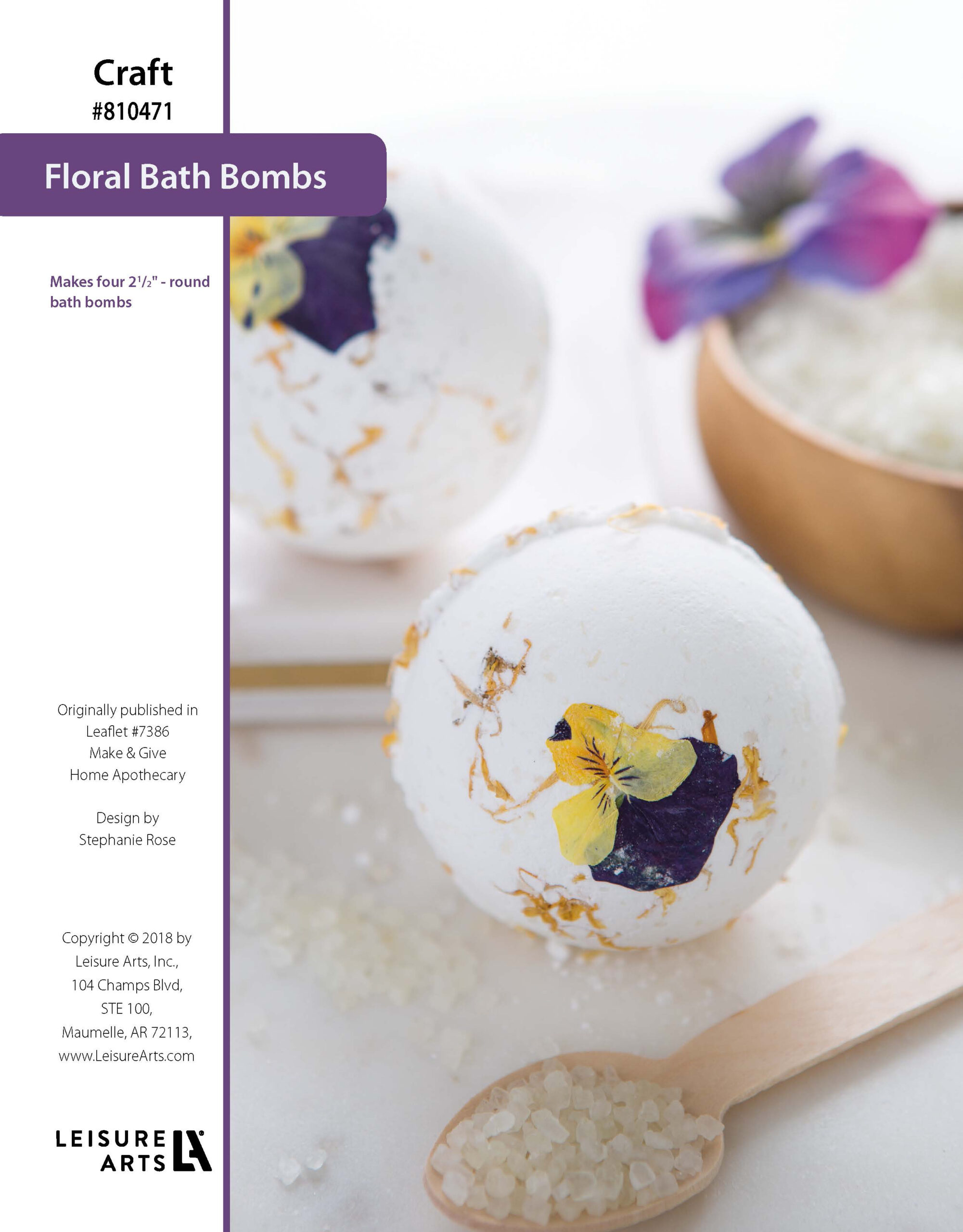 Leisure Arts ePattern Apothecary Floral Bath Bombs