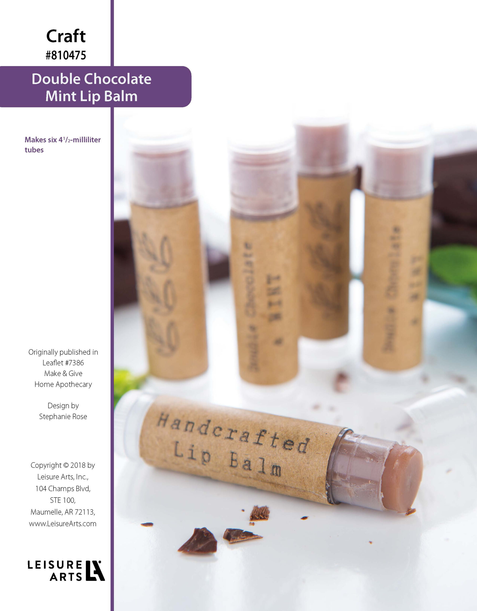 Leisure Arts ePattern Apothecary Double Chocolate Mint Lip Balm