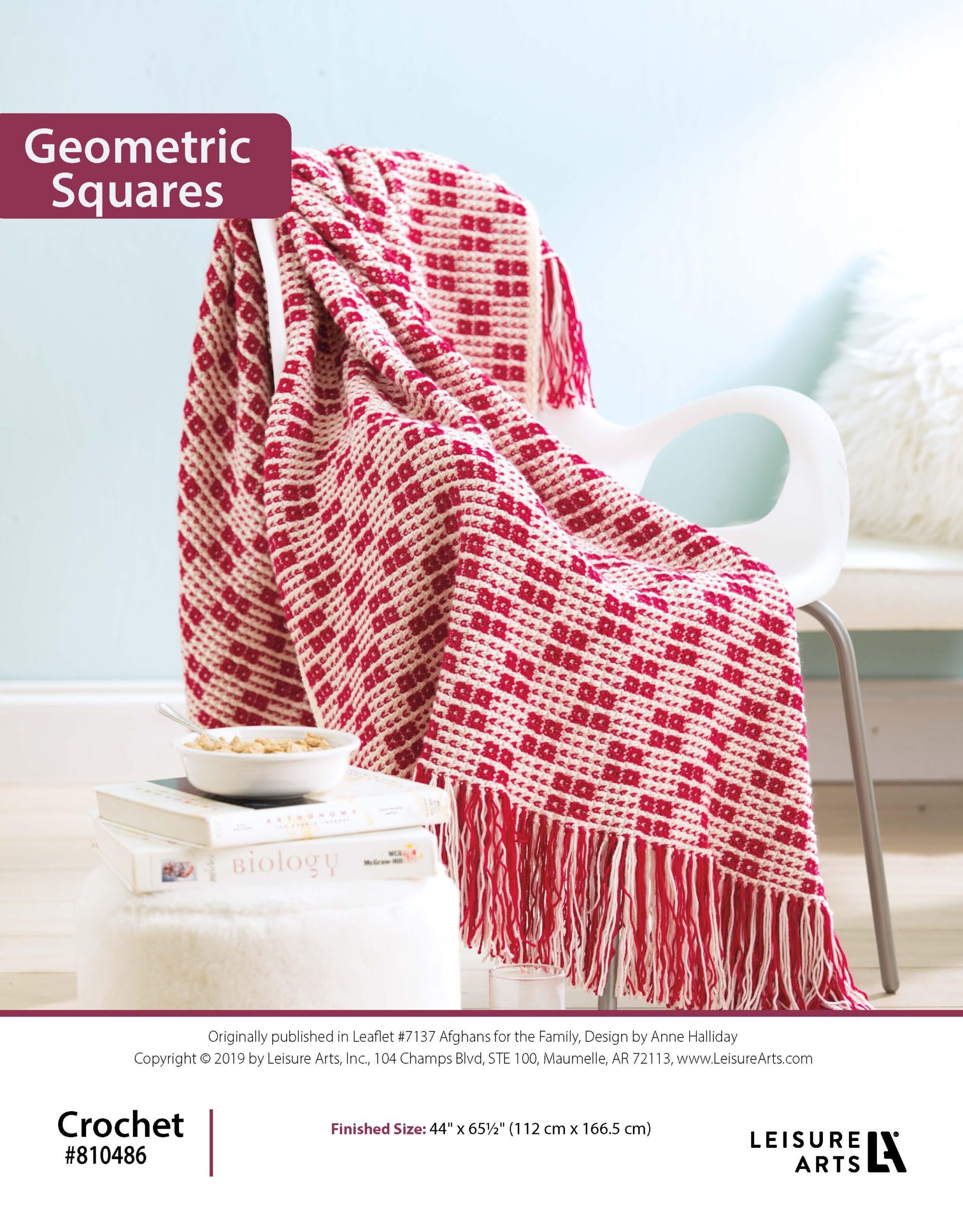 Leisure Arts Afghans For The Family Geometric Squares Crochet ePattern