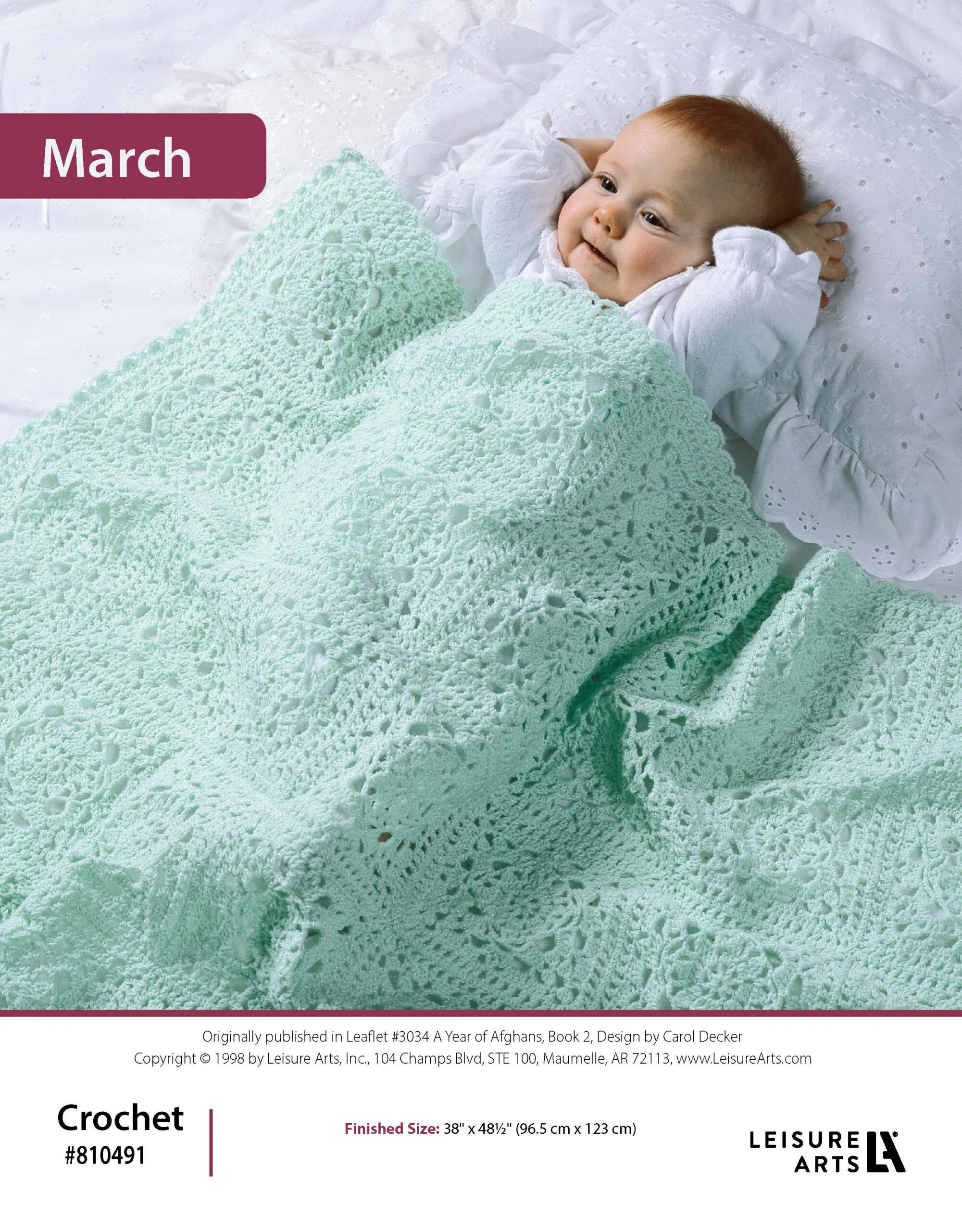 Leisure Arts A Year of Baby Afghans Book 2 March Crochet ePattern