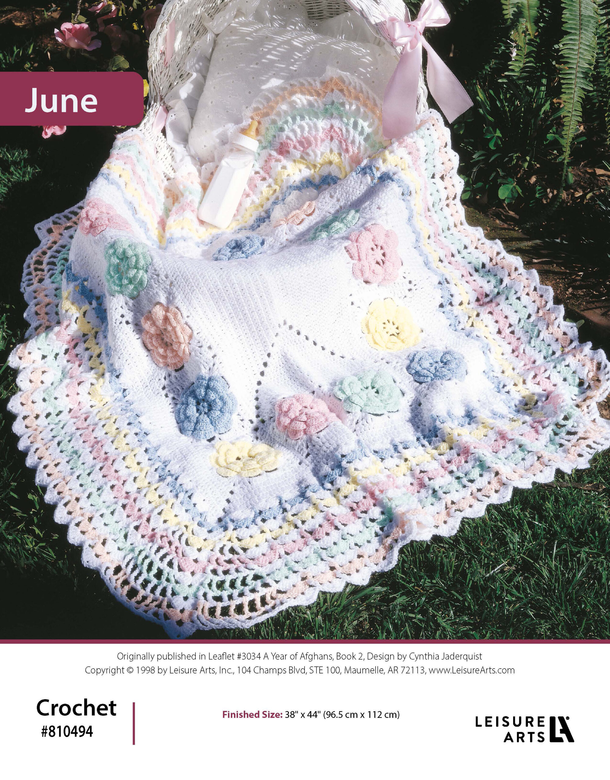 Leisure Arts A Year of Baby Afghans Book 2 June Crochet ePattern