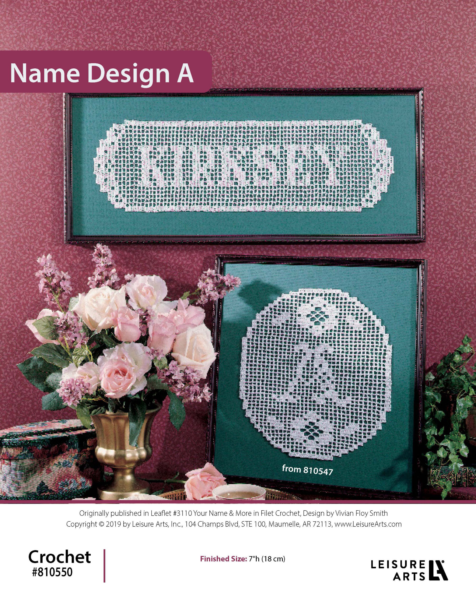 Leisure Arts Your Name More In Filet Crochet Name Design A ePattern