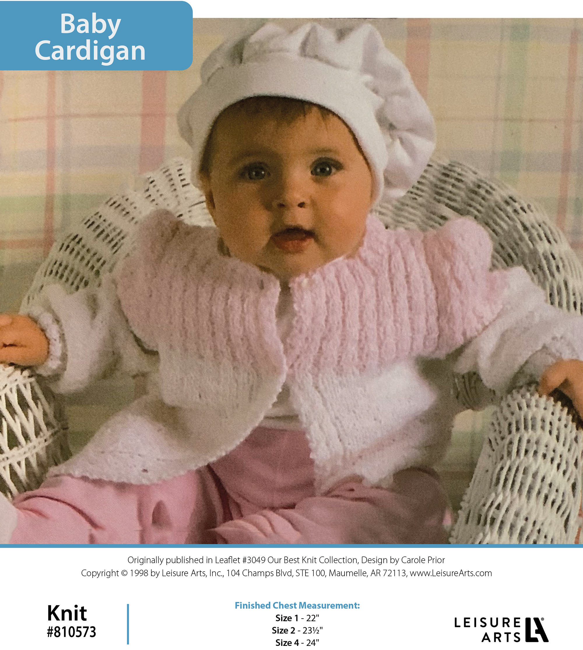 Leisure Arts ePattern Knit Baby Cardigan