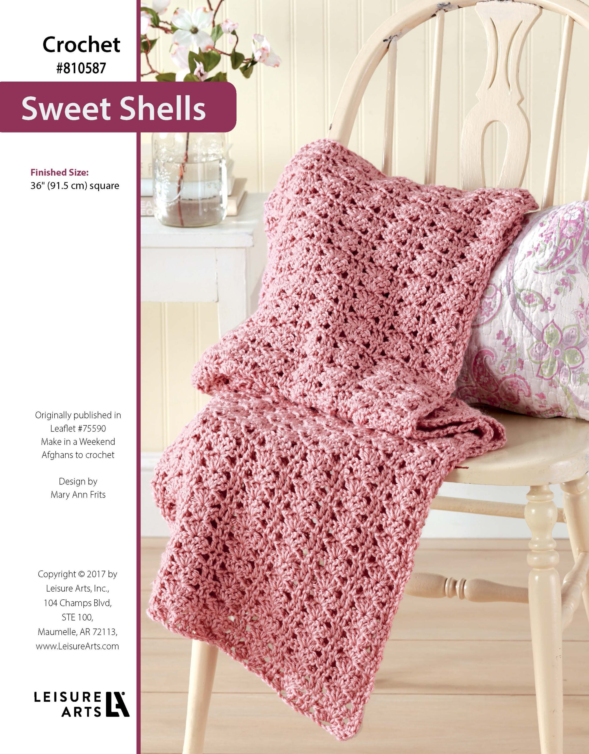 Leisure Arts Make In A Weekend Afghans To Crochet Sweet Shells ePattern