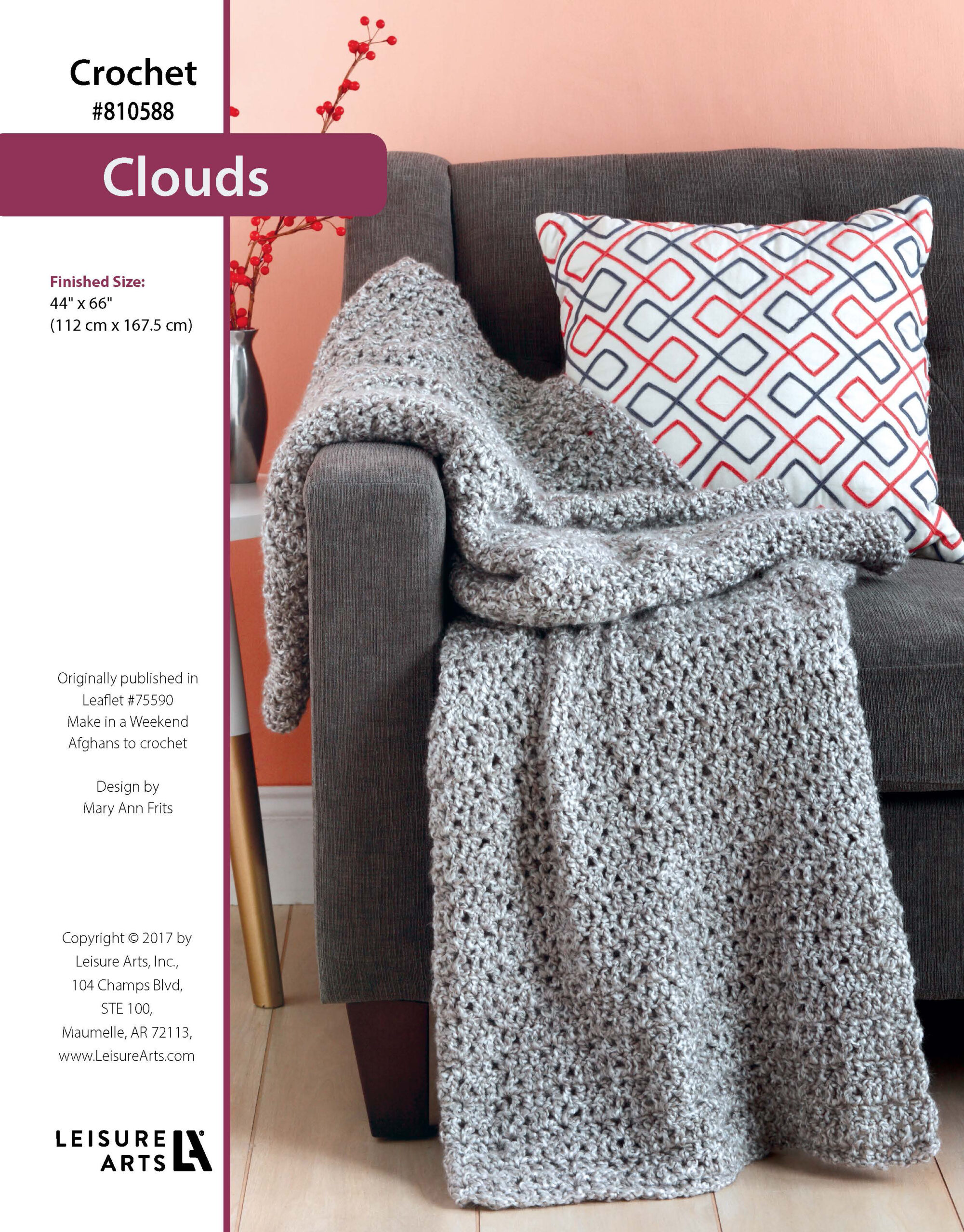 Leisure Arts Make In A Weekend Afghans To Crochet Clouds ePattern