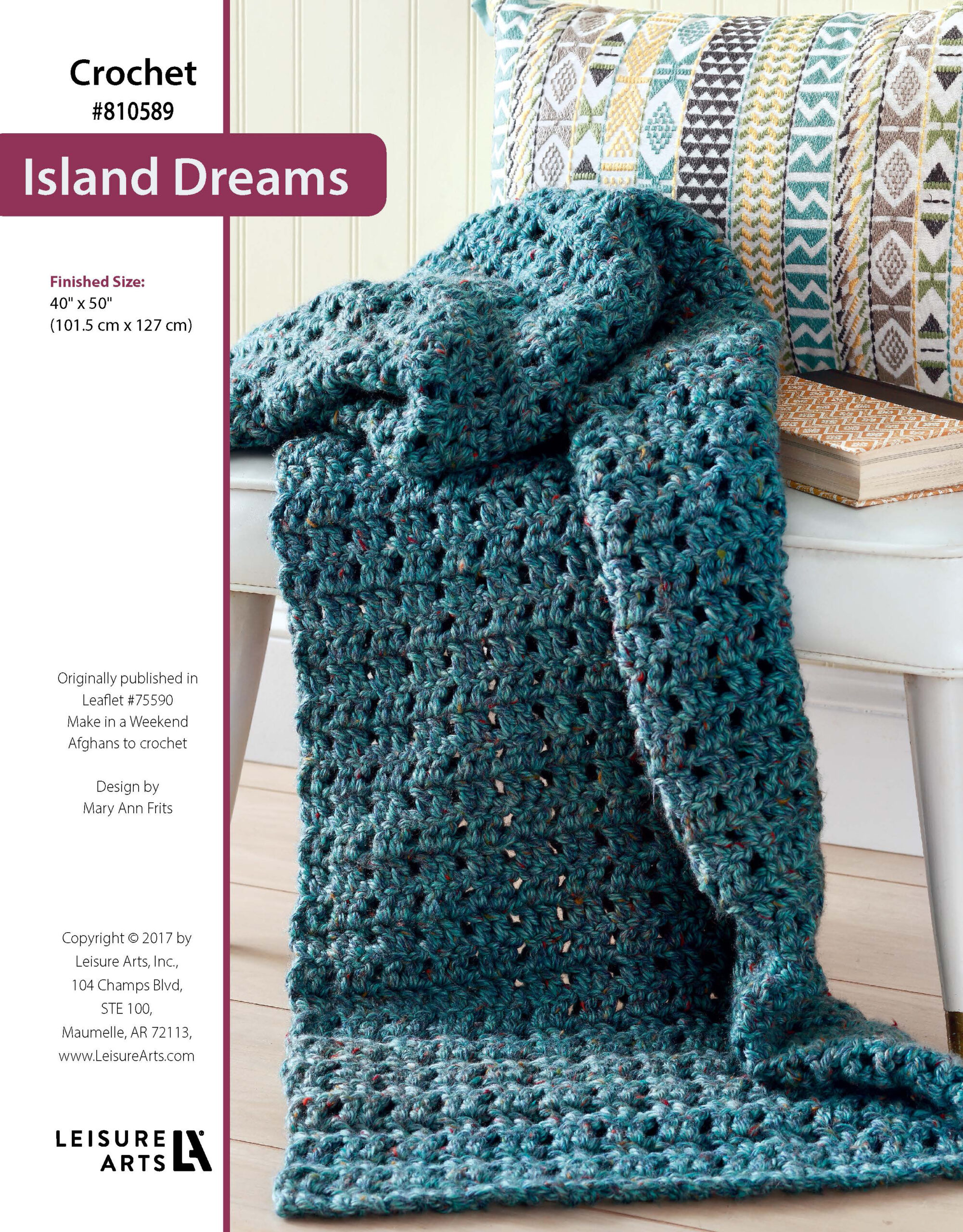 Leisure Arts Make In A Weekend Afghans To Crochet Island Dreams ePattern