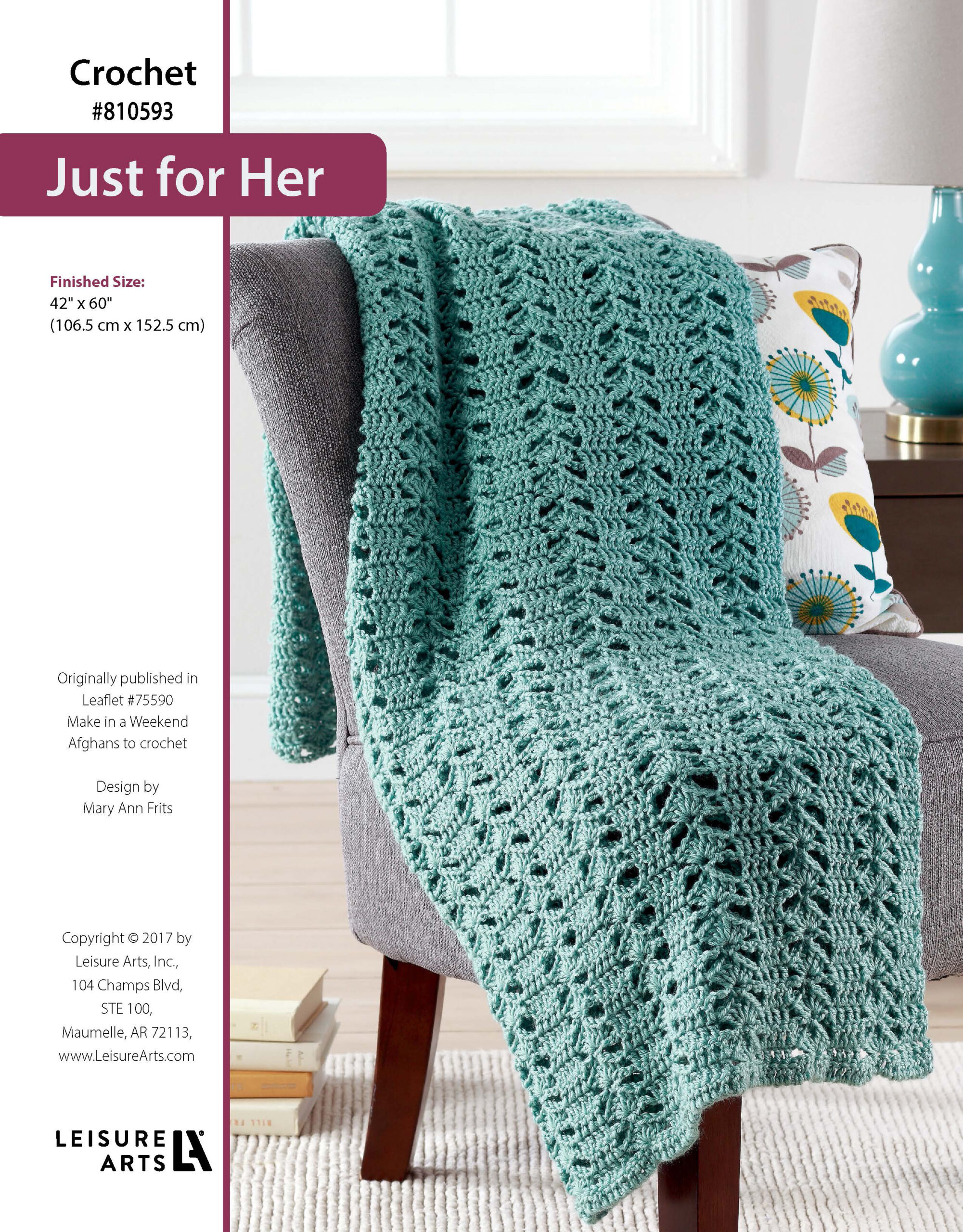 Leisure Arts Make In A Weekend Afghans To Crochet Just For Her ePattern