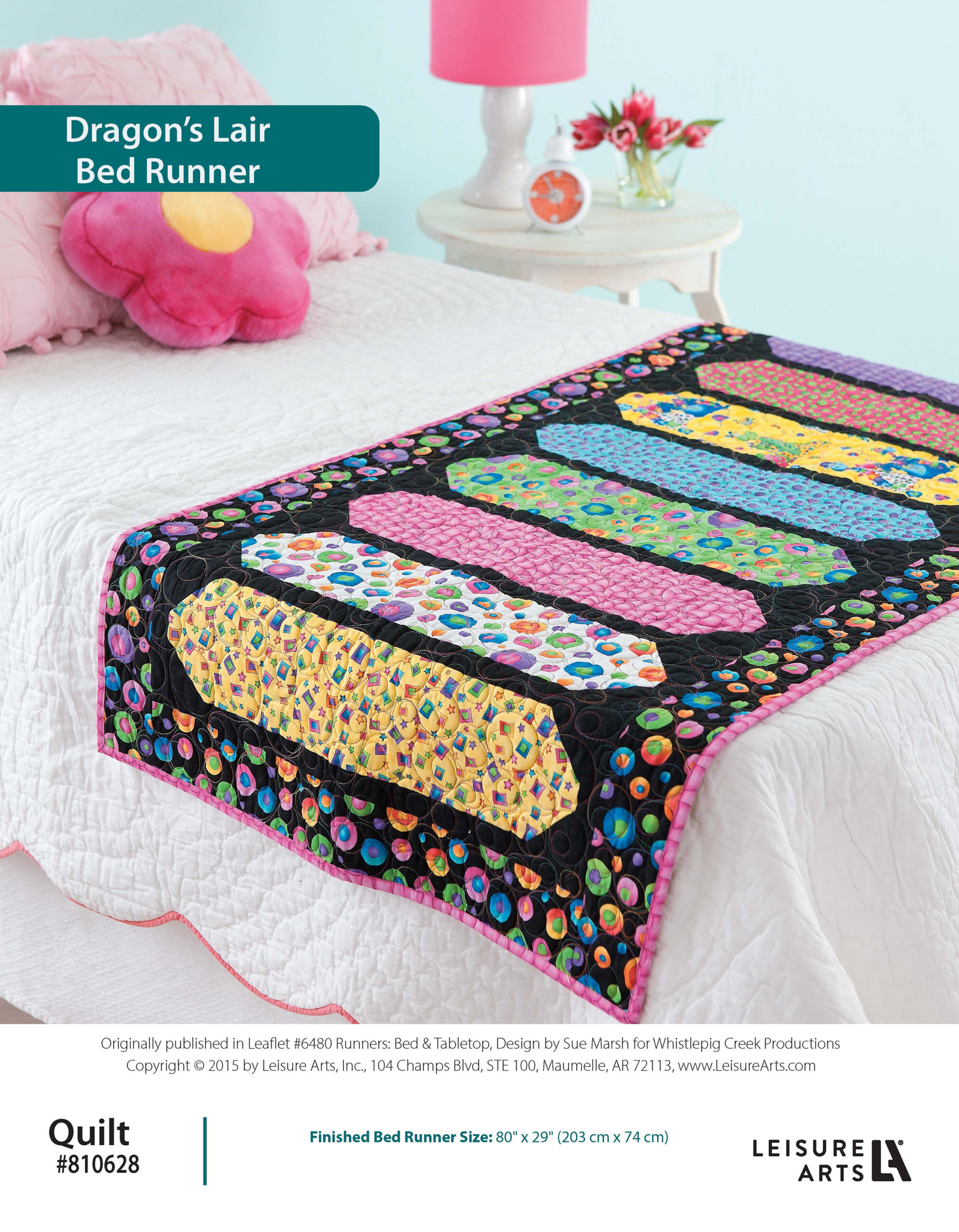 Leisure Arts Runners DragonAEs Lair Bed Runner Quilt ePattern