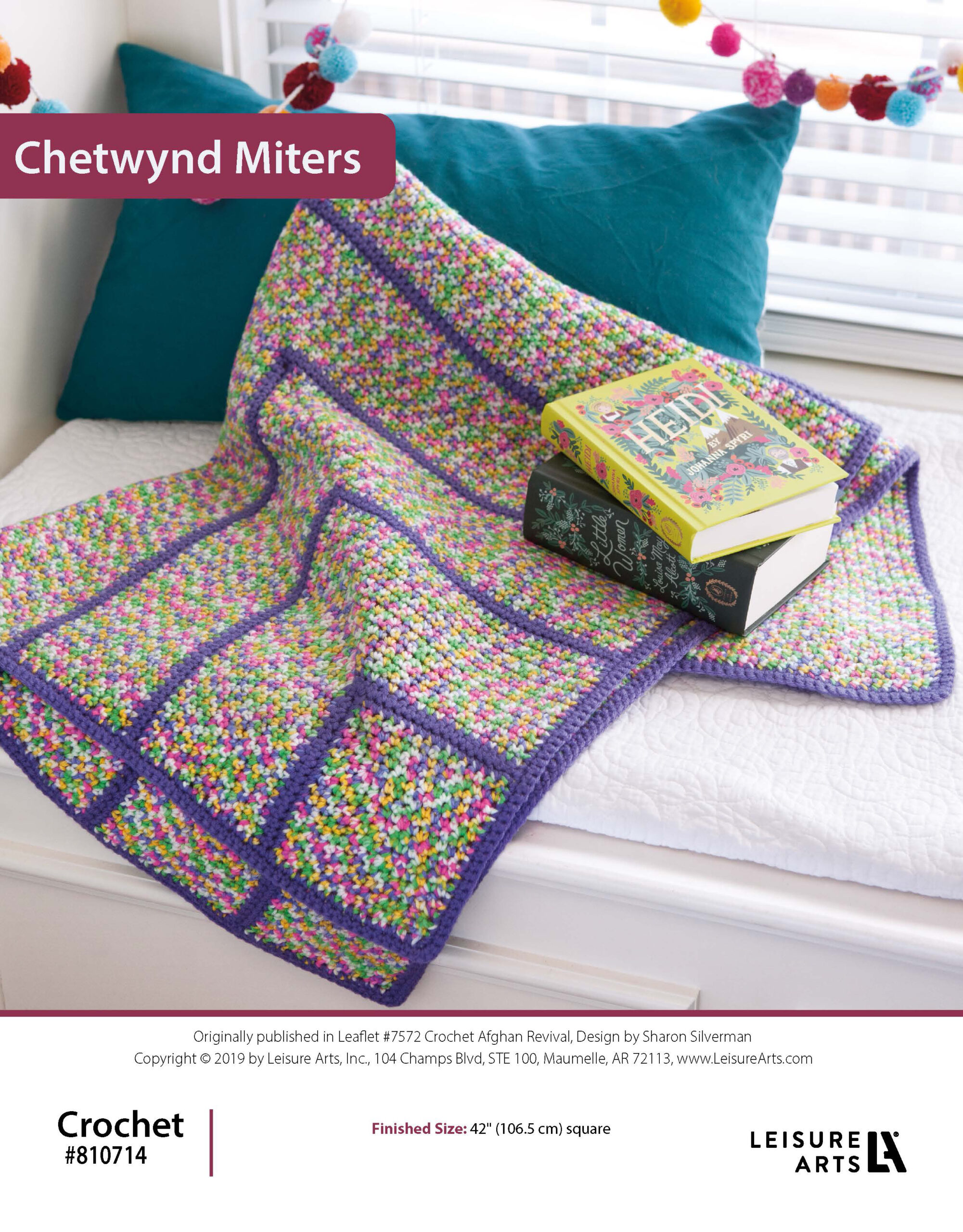 Leisure Arts Crochet Afghan Revival Chetwynd Miters ePattern