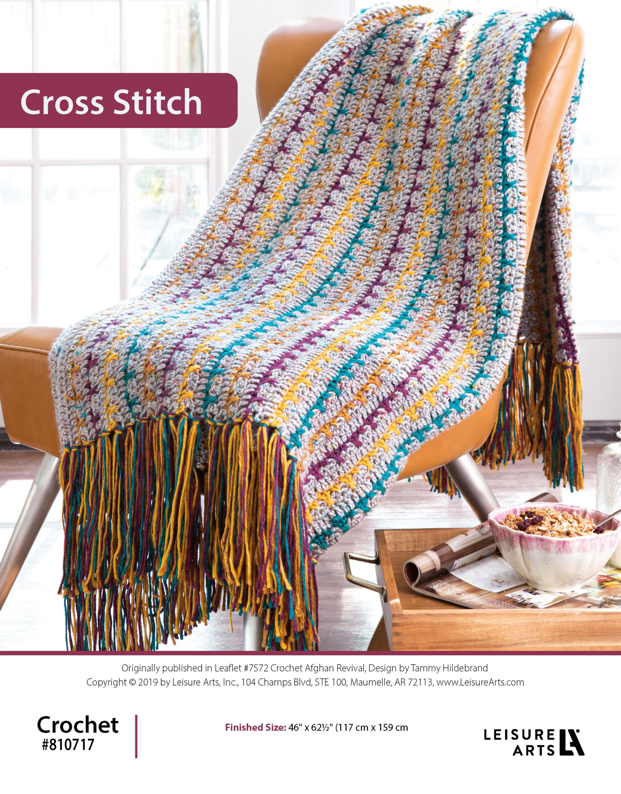 Leisure Arts Crochet Afghan Revival Cross Stitch ePattern