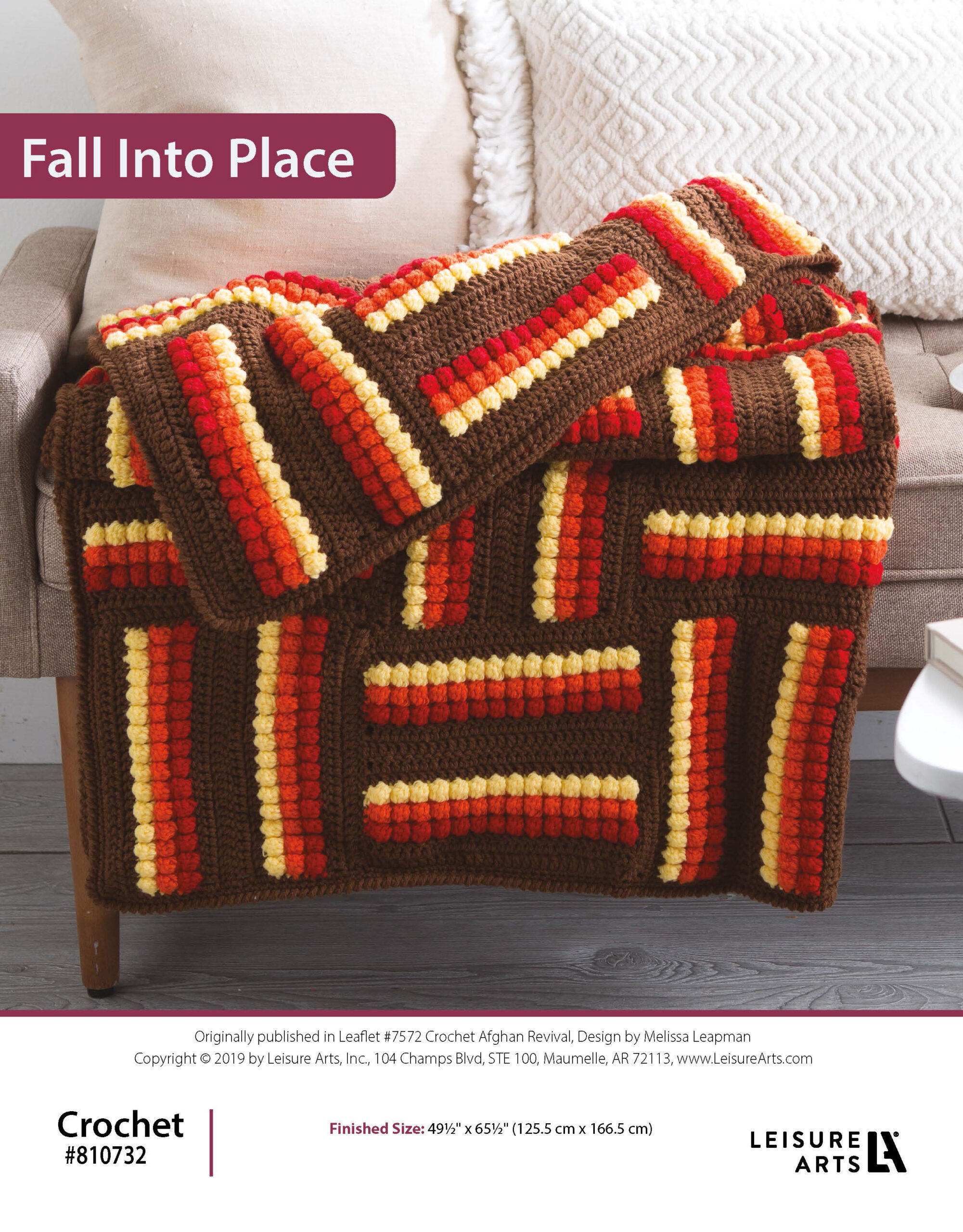 Leisure Arts Crochet Afghan Revival Fall Into Place ePattern