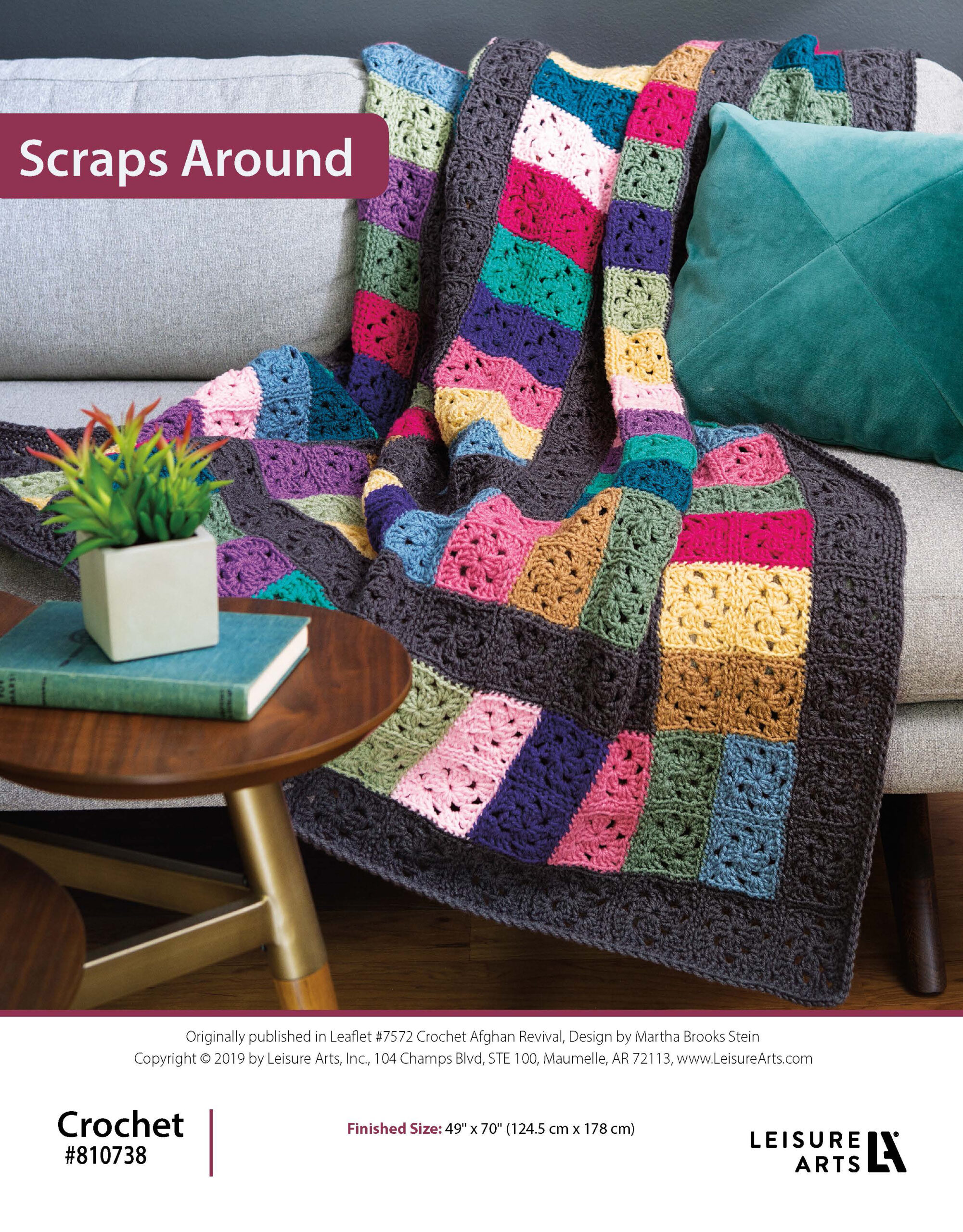 Leisure Arts Crochet Afghan Revival Scraps Around ePattern