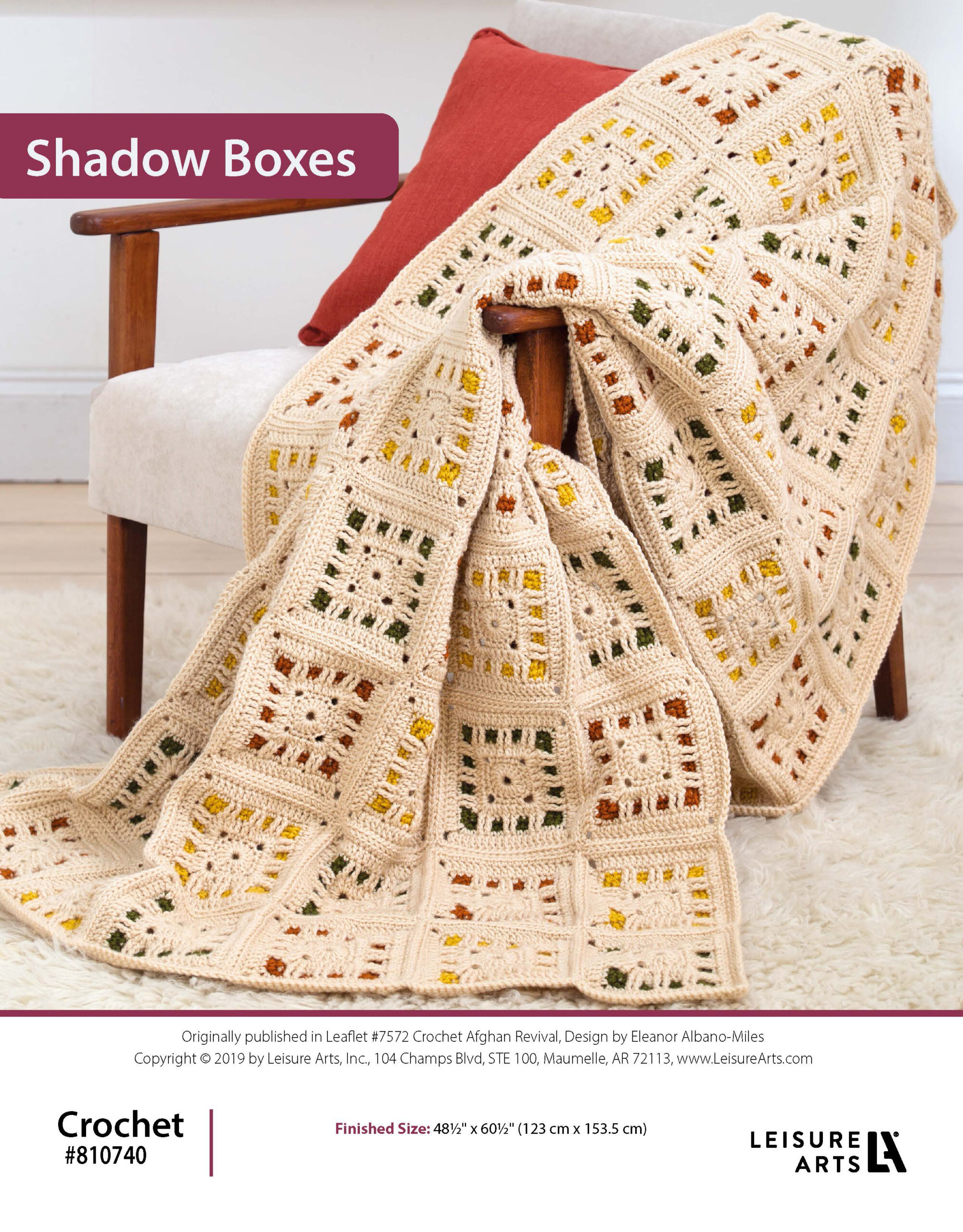 Leisure Arts Crochet Afghan Revival Shadow Boxes ePattern