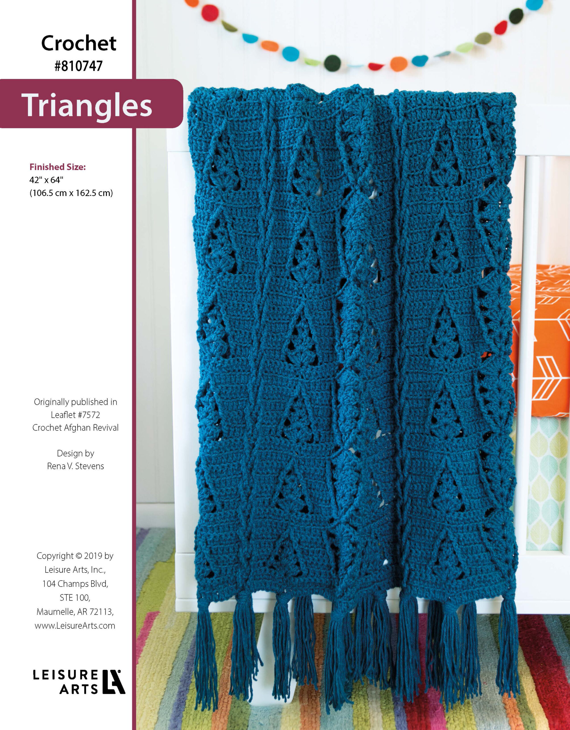 Leisure Arts Crochet Afghan Revival Triangles ePattern