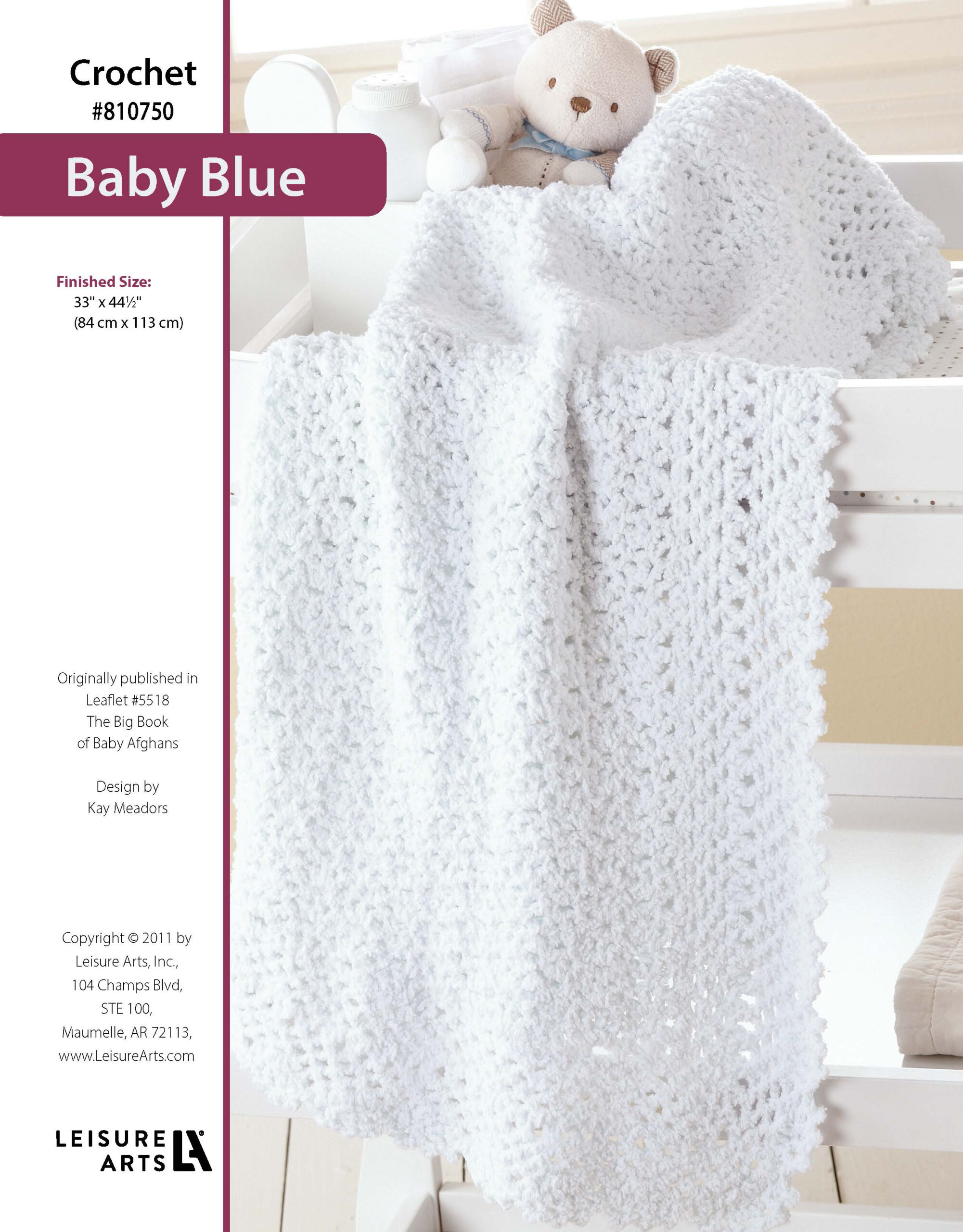 Leisure Arts The Big Book of Baby Afghans Baby Blue ePattern