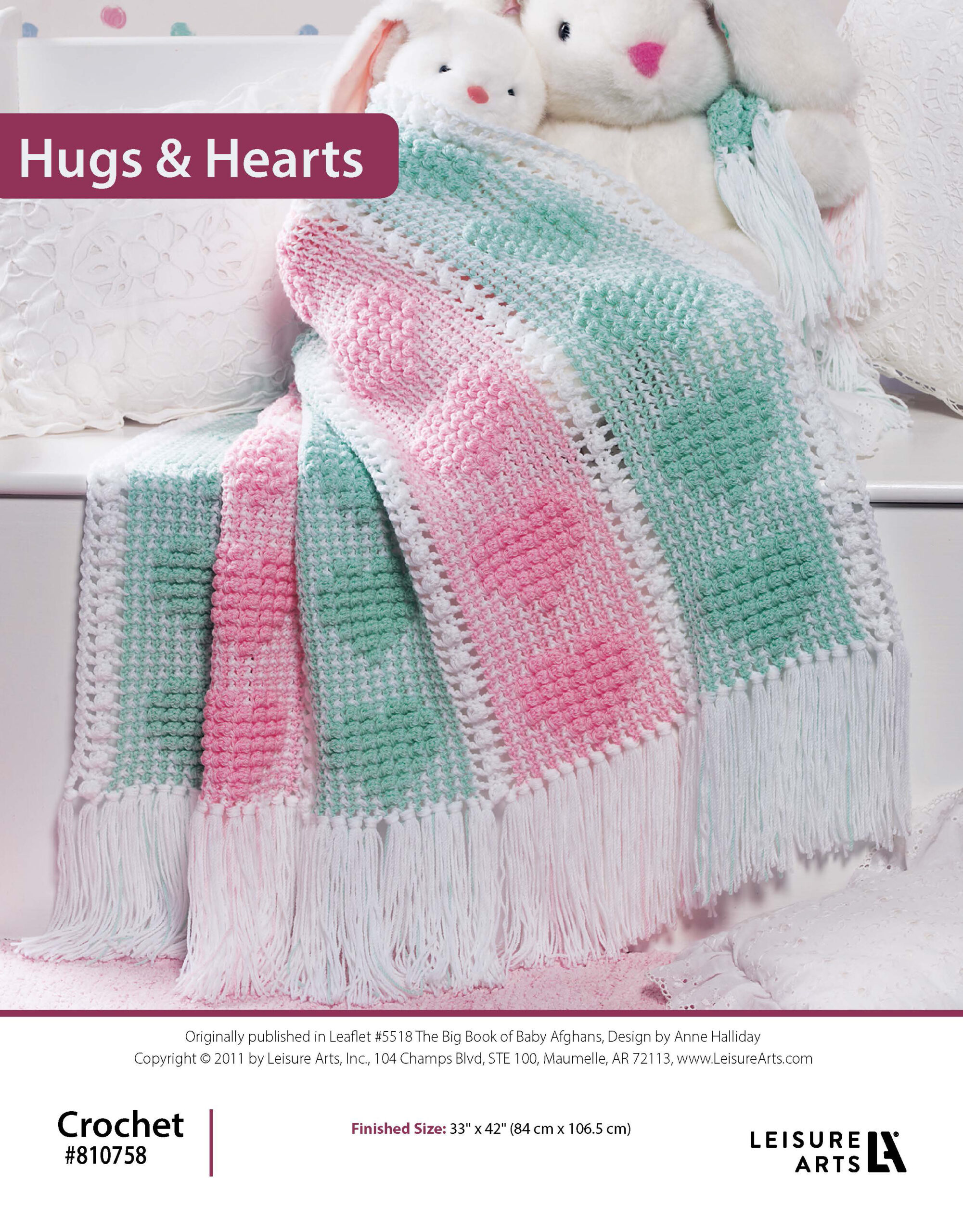 Leisure Arts The Big Book of Baby Afghans Hugs Hearts ePattern