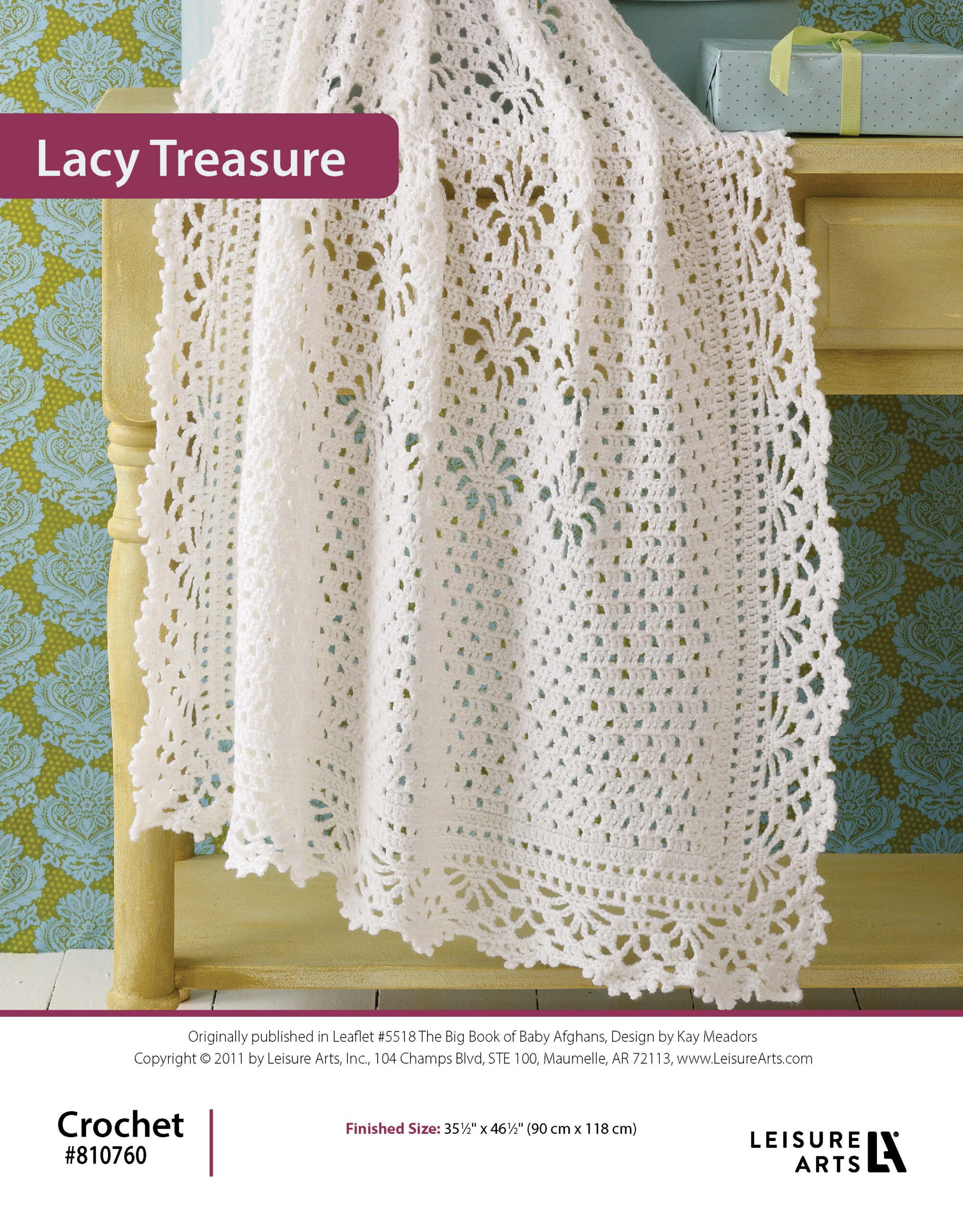 Leisure Arts The Big Book of Baby Afghans Lacy Treasure ePattern