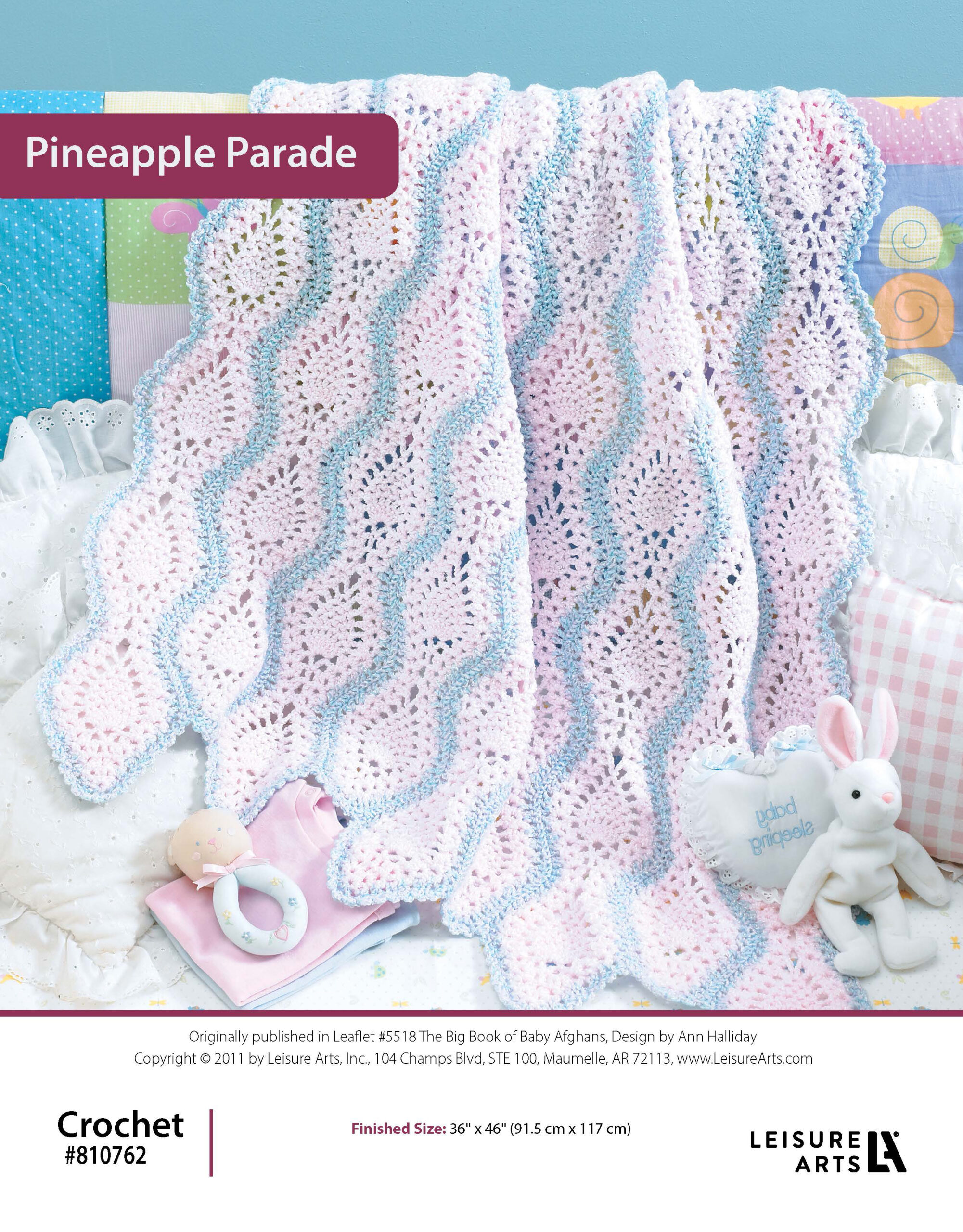 Leisure Arts The Big Book of Baby Afghans Pineapple Parade ePattern