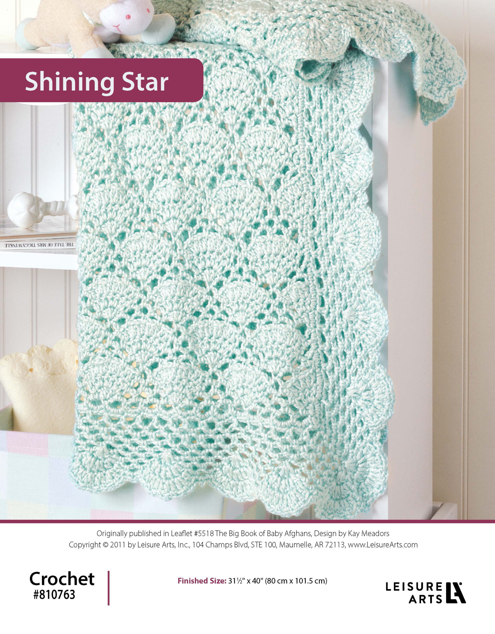 Leisure Arts The Big Book of Baby Afghans Shining Star ePattern