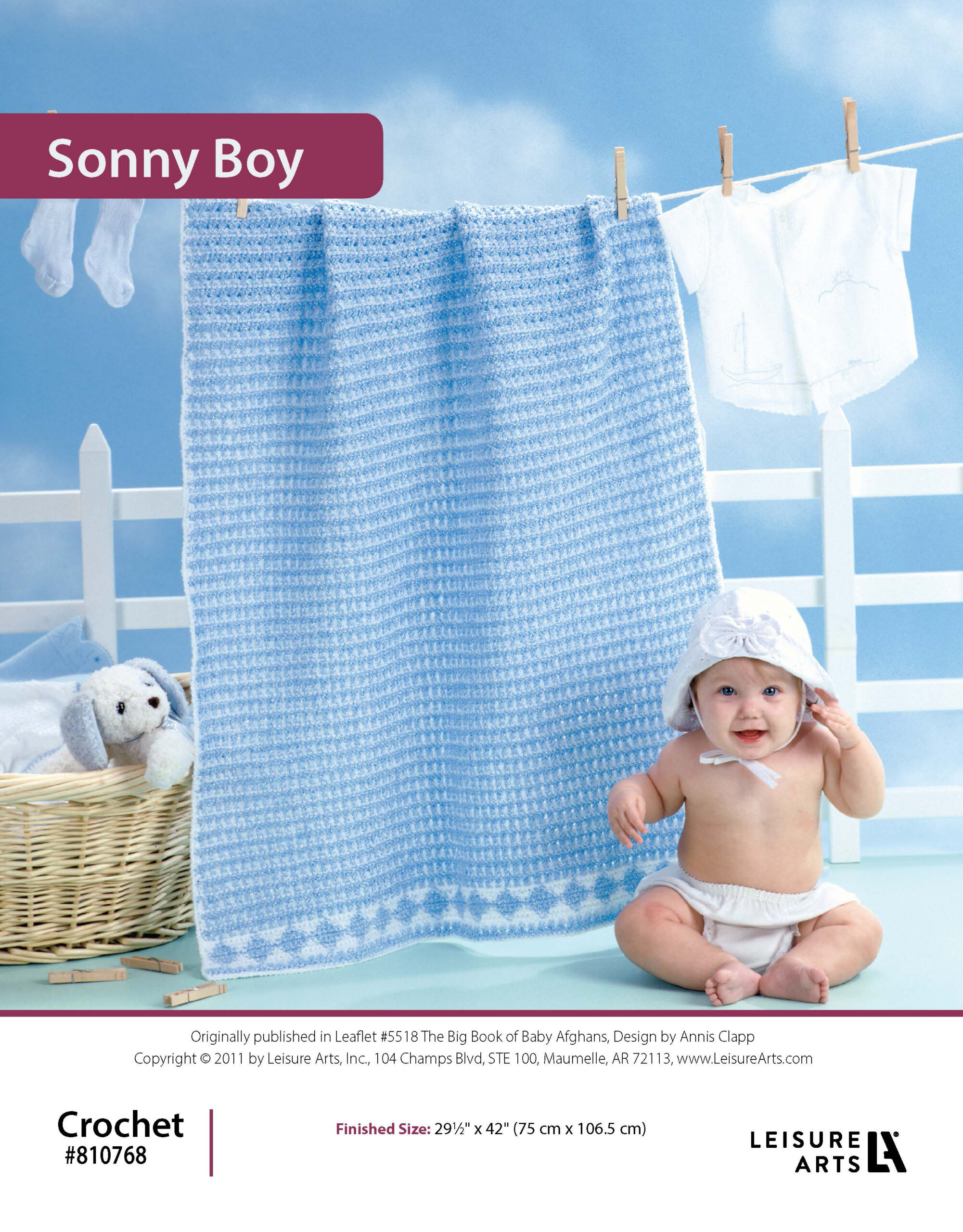 Leisure Arts The Big Book of Baby Afghans Sonny Boy ePattern