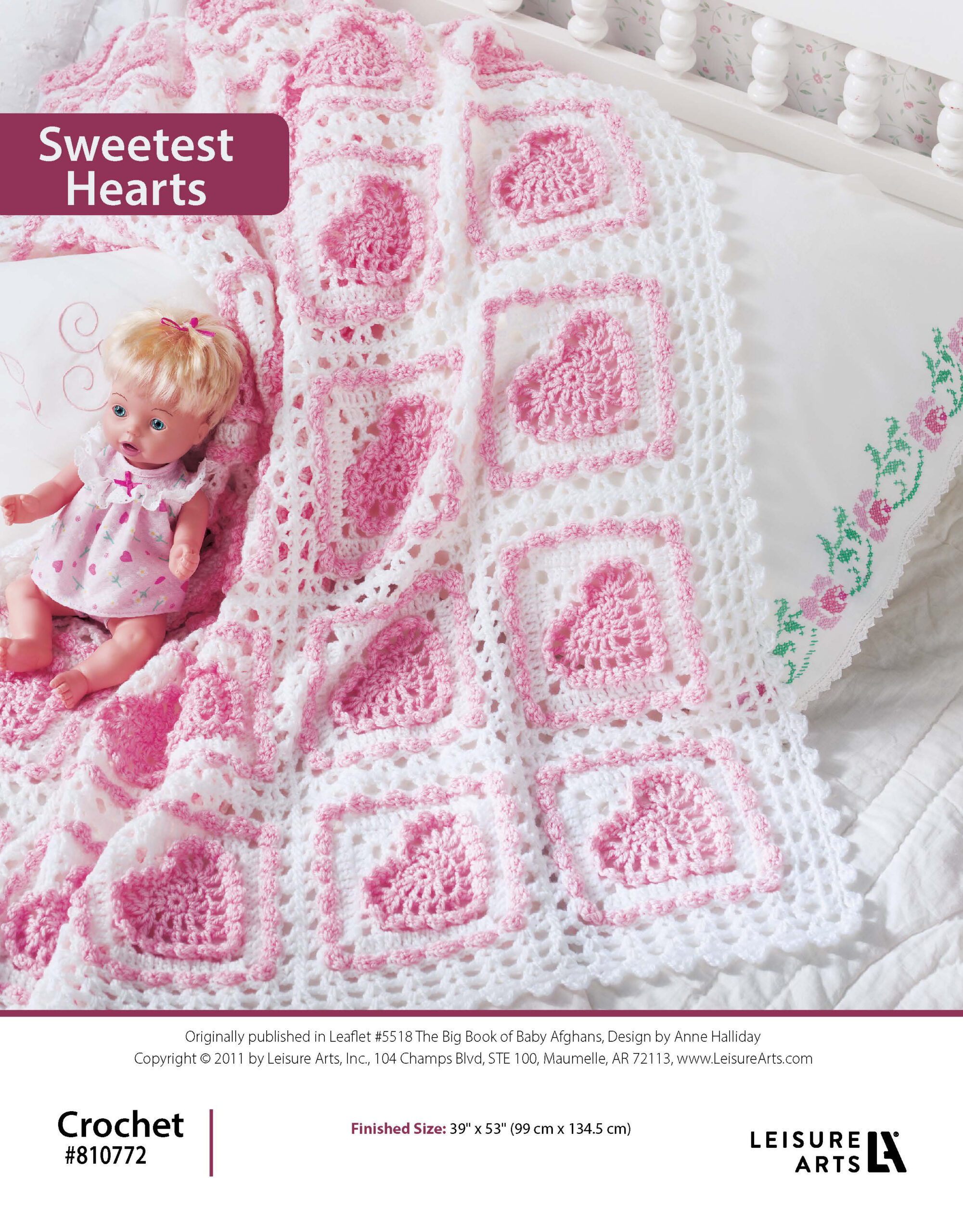 Leisure Arts The Big Book of Baby Afghans Sweetest Hearts ePattern